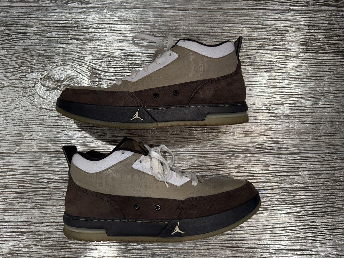 Nike 2008 Jordan Flipsyde Walnut/Khaki-Dark Brown-White Size US 12 / EU 45 - 2 Thumbnail