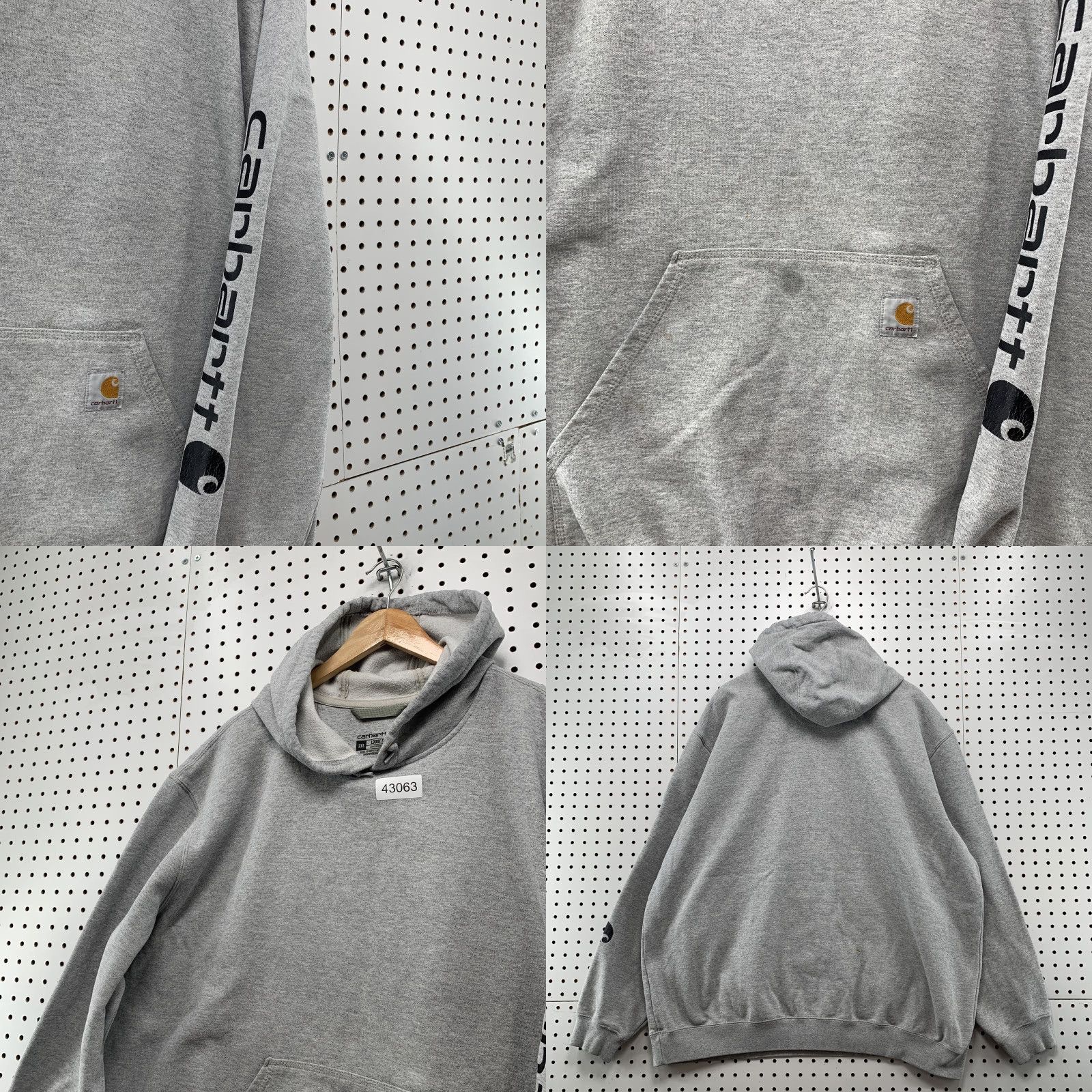Carhartt VINTAGE Carhartt Hoodie Shirt Men 2XL Gray Loose Fit Pullover Hooded Workwear Outdoor 90s Mens Size US XXL / EU 58 / 5 - 8 Thumbnail