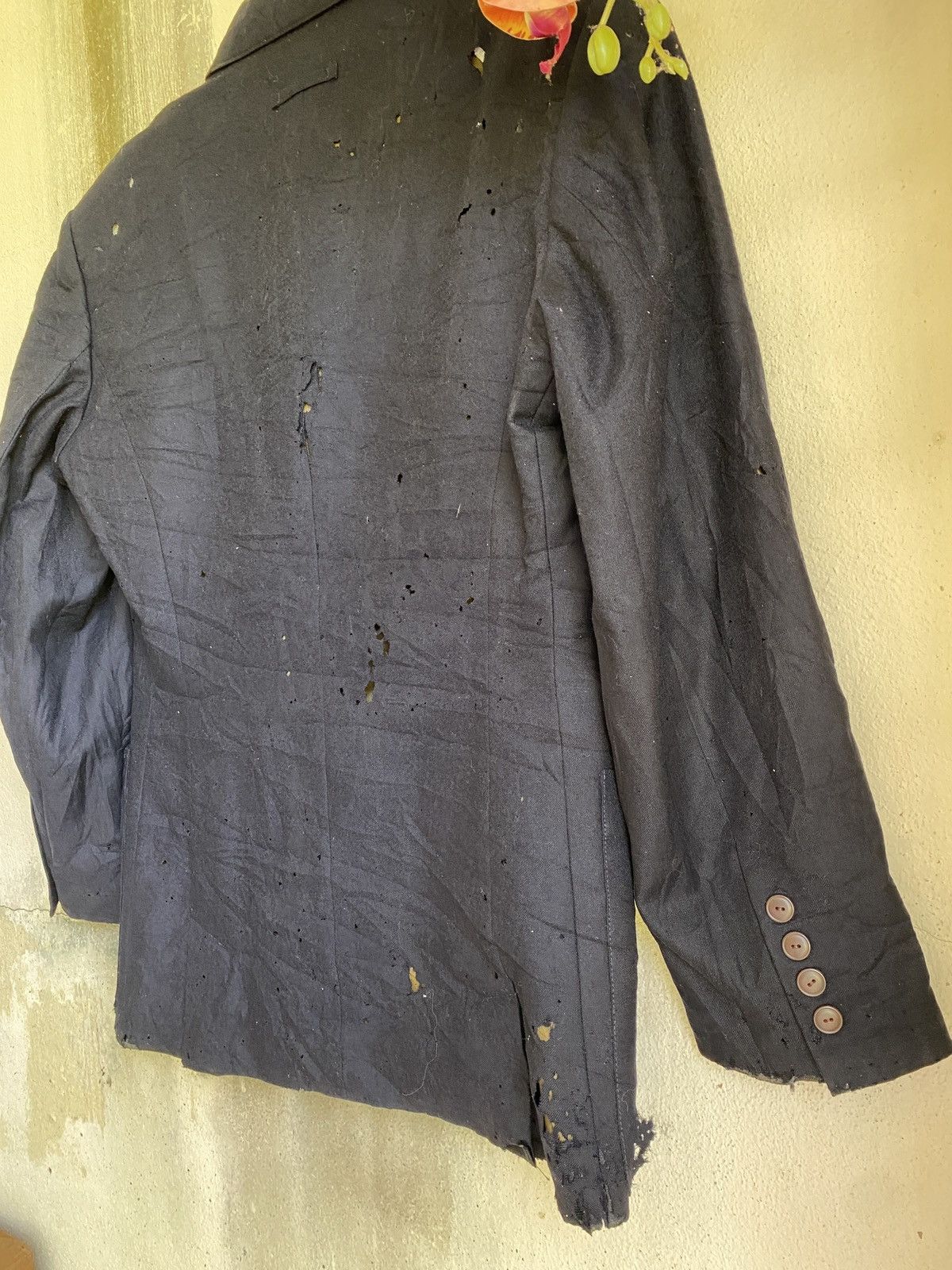 Japanese Brand × Jean Paul Gaultier ✨Steals✨Jean Paul Gaultier Homme Blazers Distressed Size 48S - 10 Thumbnail