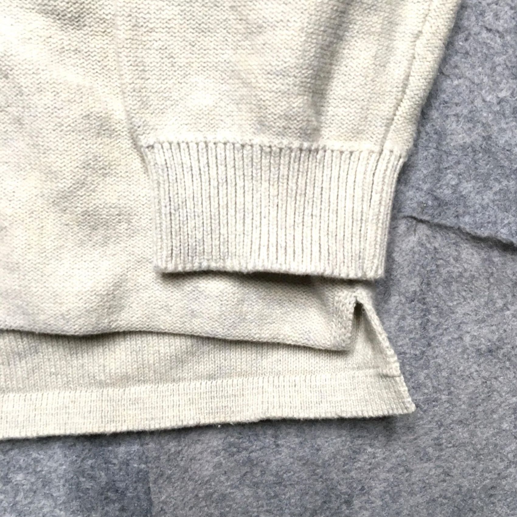 Marine Layer Marine Layer Mens Medium Beige Navy Stripe Knit Polo Pullover Sweater Shirt Size US M / EU 48-50 / 2 - 2 Thumbnail