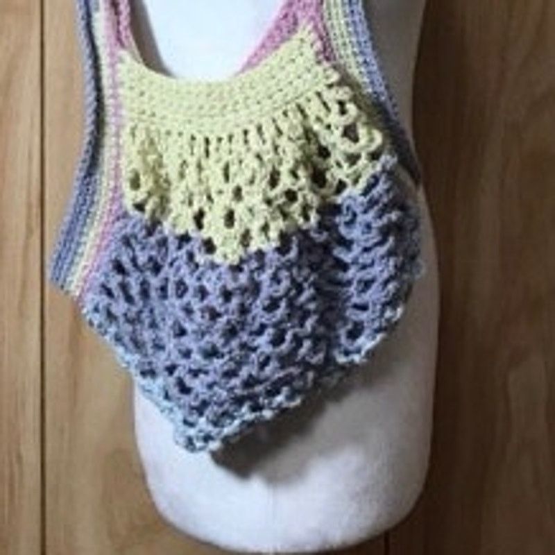 Handmade NWT Eco-Friendly Crochet Handmade Reusable Market Tote Size ONE SIZE - 2 Thumbnail