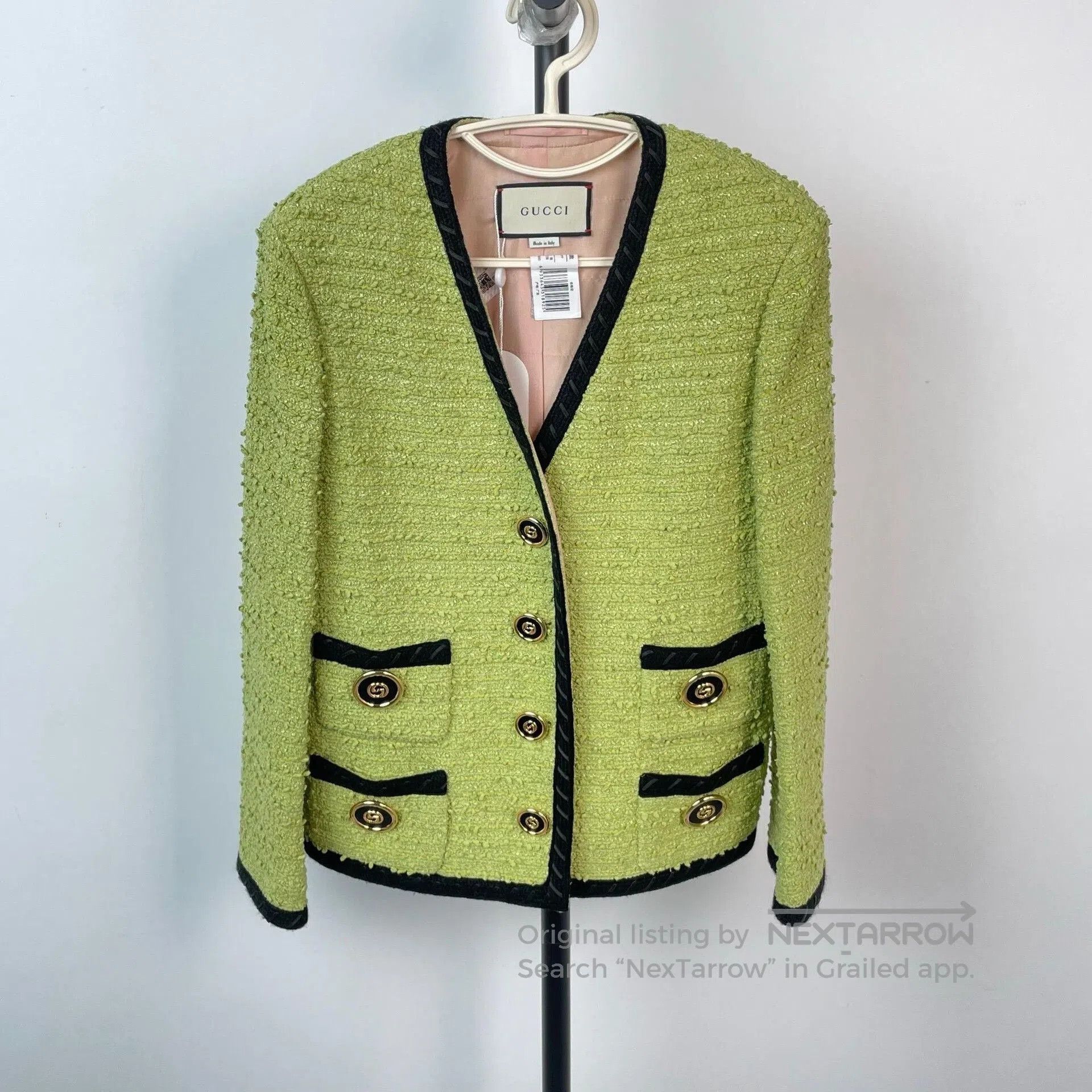 Gucci Gucci Avocado Green Tweed Jacket. Size S / US 4 / IT 40 - 1 Thumbnail