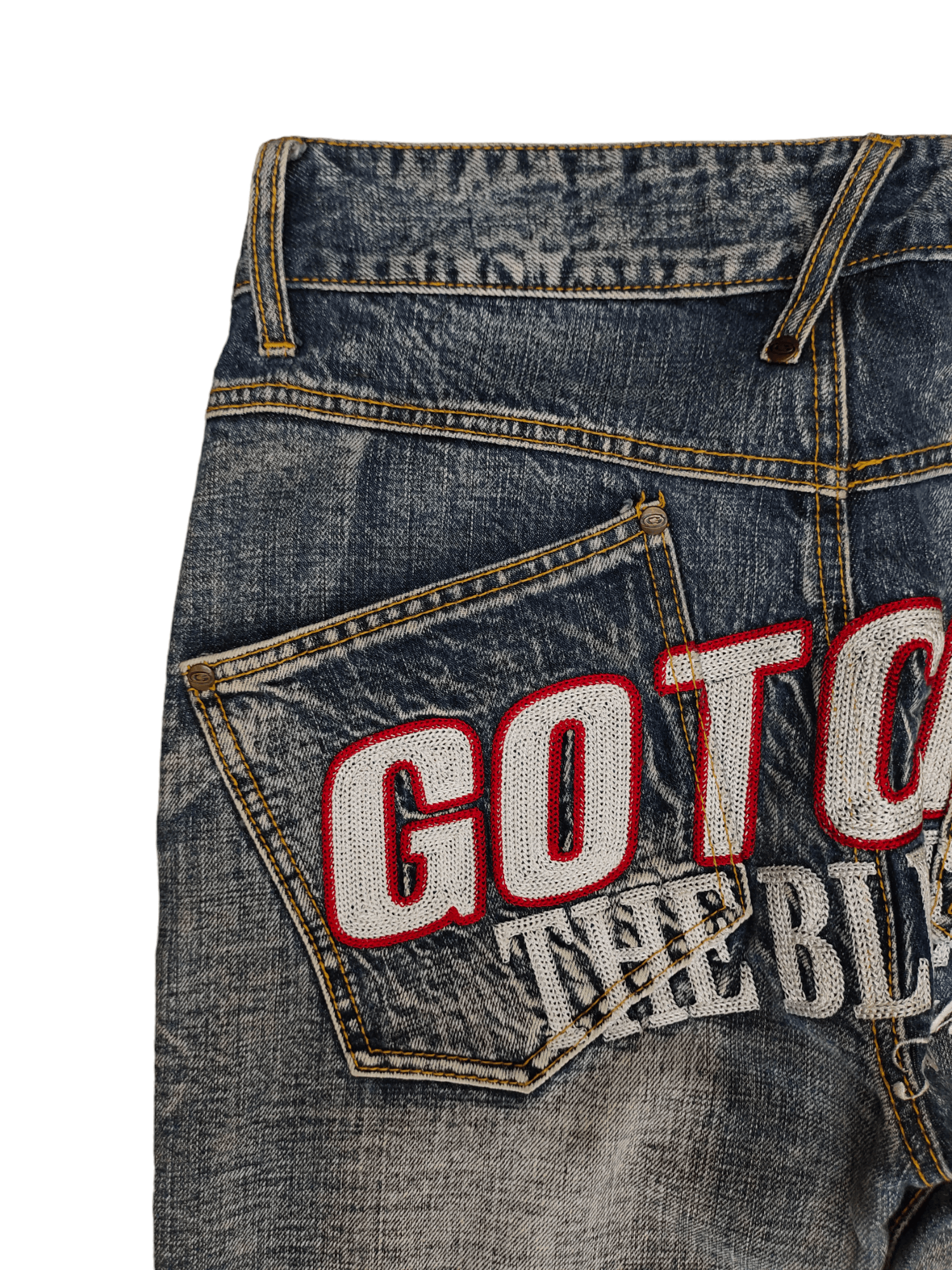 Gotcha Gotcha Clawmark Embroidered Denim jeans Undercovers Style Size US 32 / EU 48 - 4 Thumbnail