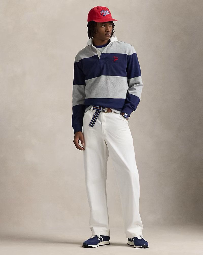 Polo Ralph Lauren Polo Ralph Lauren Classic Fit Striped Jersey Rugby Shirt XL Size US XL / EU 56 / 4 - 1 Thumbnail