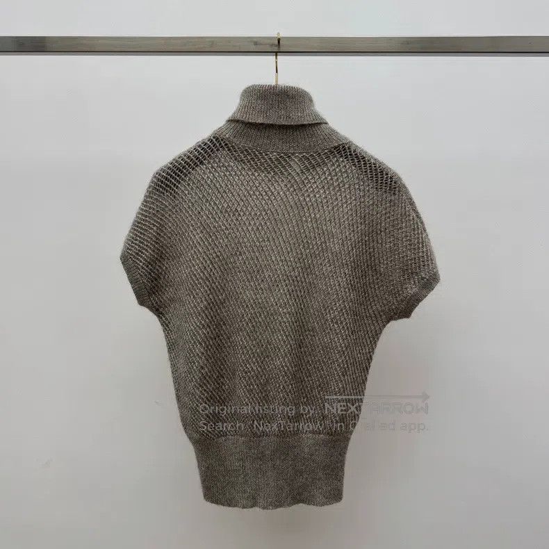 Brunello Cucinelli Brunello Cucinelli Shiny knitted vest top Size S / US 4 / IT 40 - 2 Thumbnail