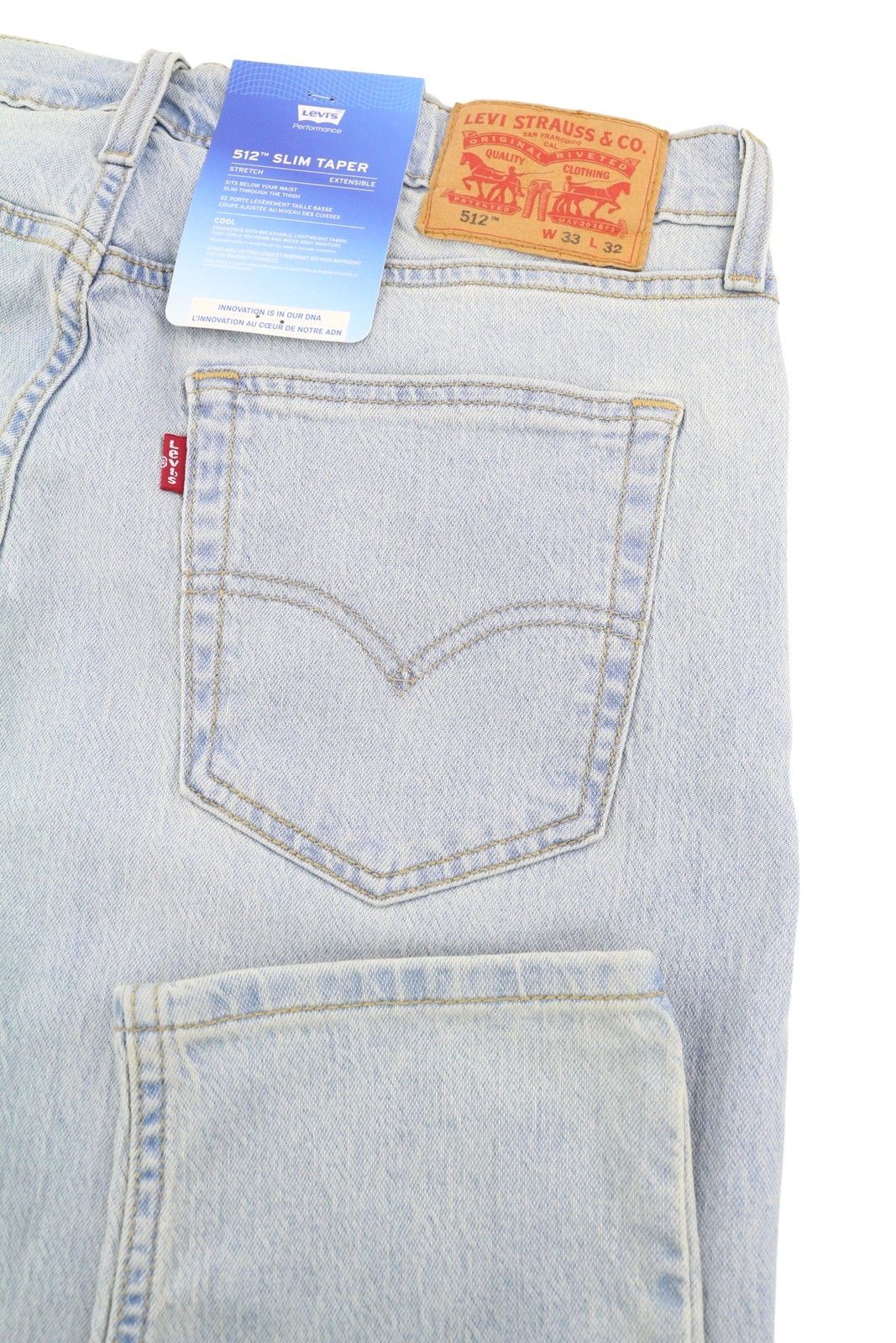 Levi's 512 W33/L32 Slim Tapered Faded Blue Jeans 87086 Size US 33 - 5 Thumbnail