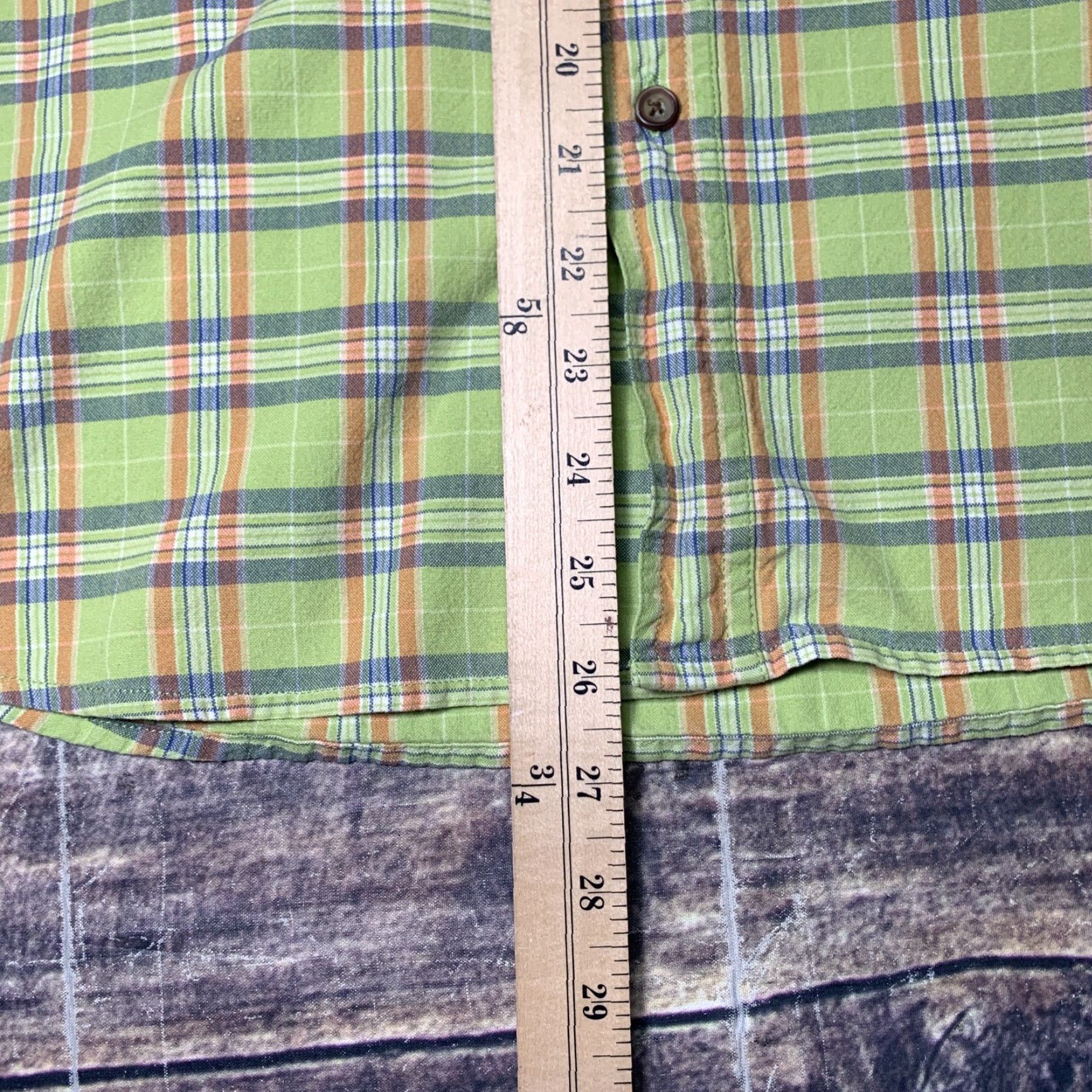 Vintage Bit and Bridle Button Down Green Plaid Shirt Mens Sz L Short Sleeve Cotton Size US L / EU 52-54 / 3 - 3 Thumbnail