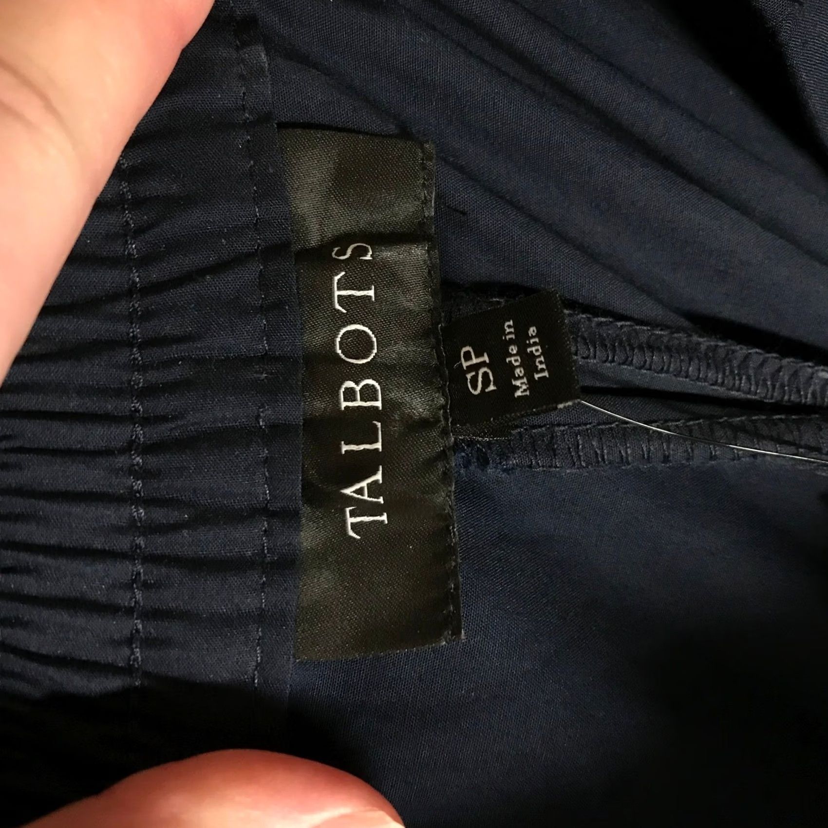 Talbots Talbots Blue Navy Wide Leg Culotte Pants Petite SP Eyelet Lace Hem Size 28" / US 6 / IT 42 - 7 Thumbnail