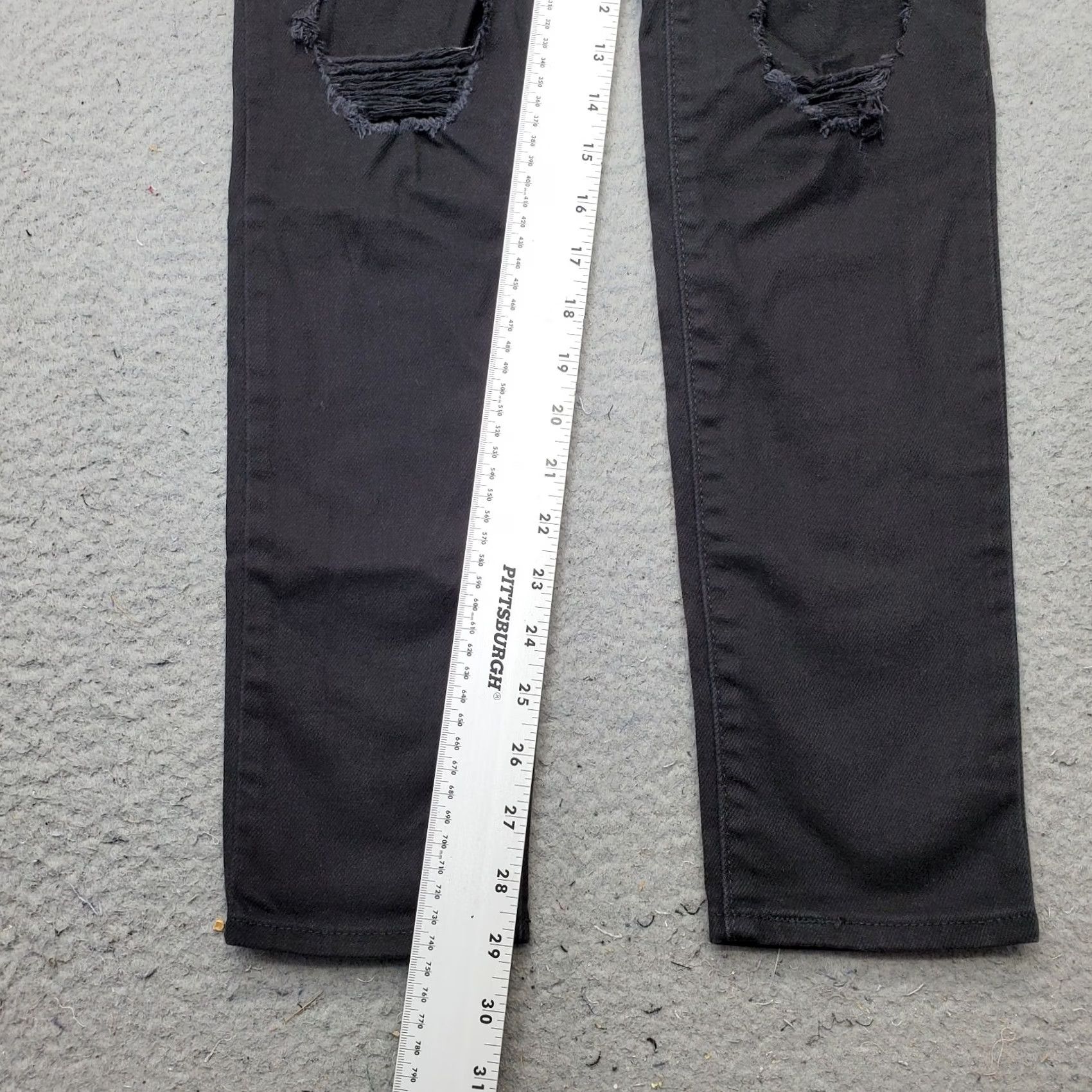 Levi's Levi's 721 Jeans Womens 27 Black Denim Stretch High Rise Distressed Skinny Leg Jeans Size 27" / US 4 / IT 40 - 4 Thumbnail