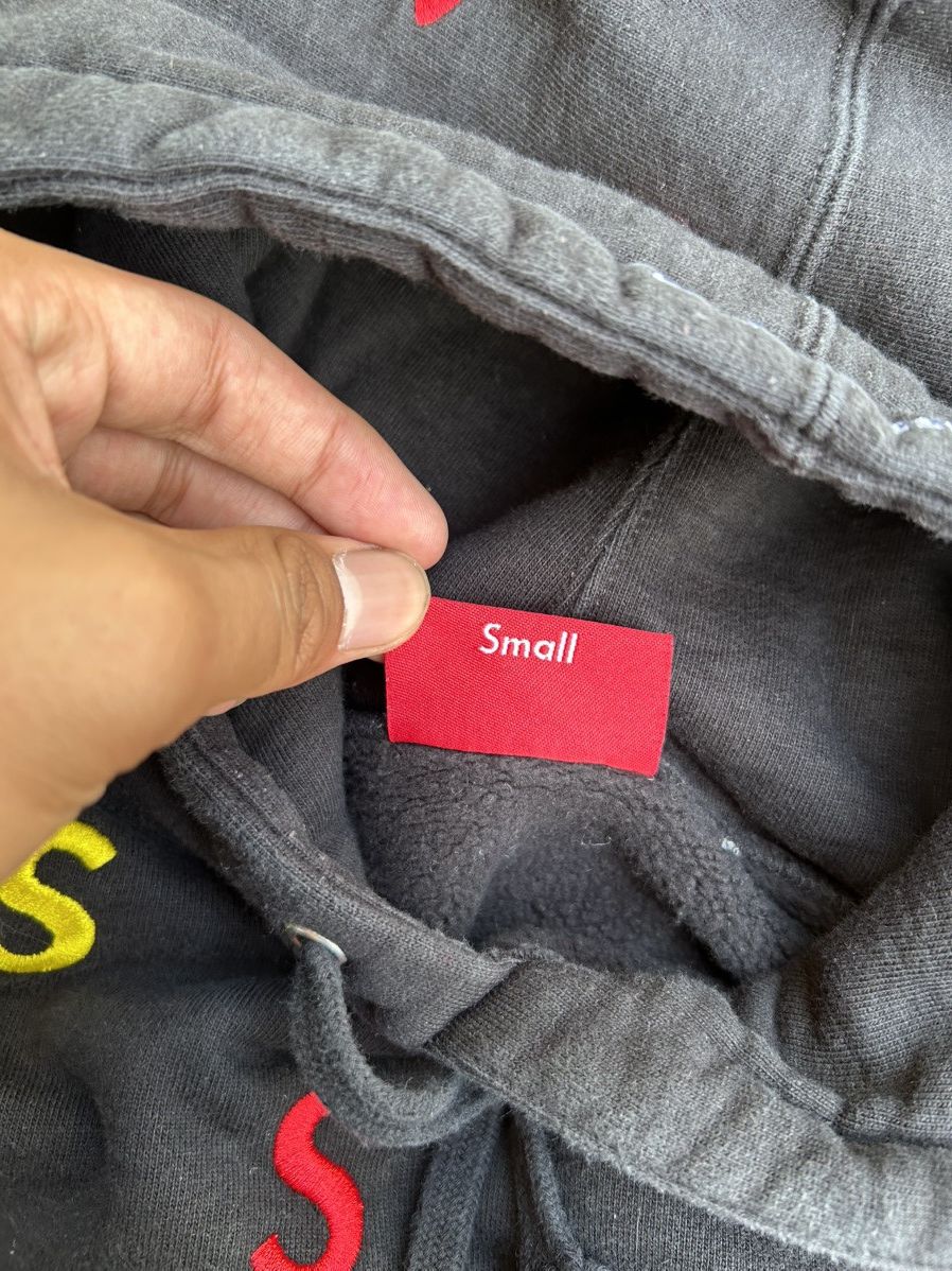 Supreme Supreme SS21 Embroidered S Logo Colorful Black Hoodie Size US S / EU 44-46 / 1 - 4 Thumbnail