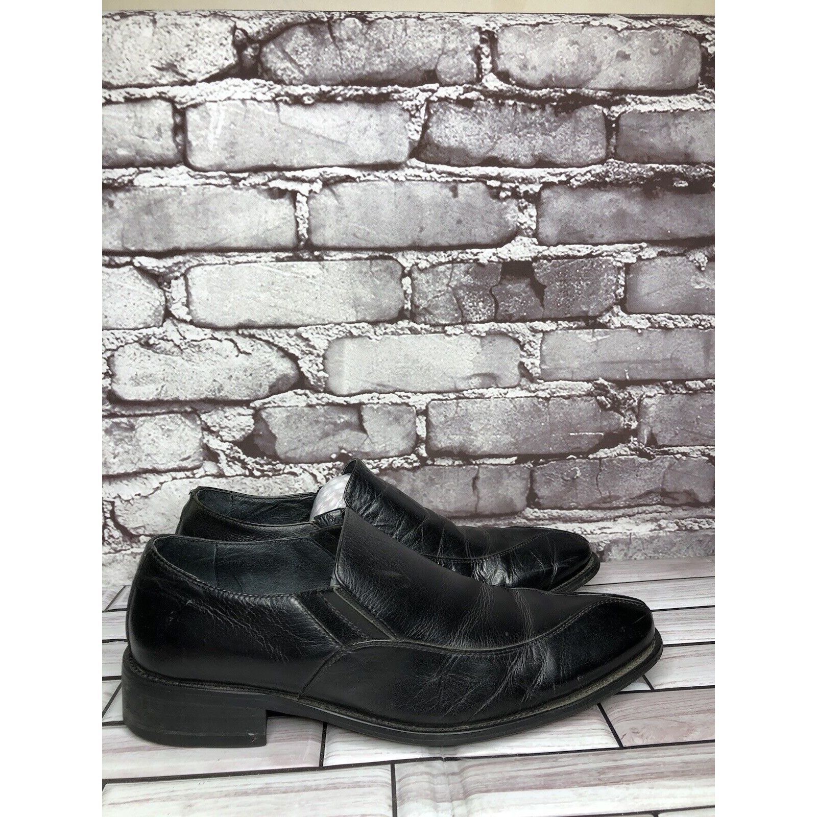 Other Via Spiga Delano Black Leather Pointed Loafers Dress Shoes M Size US 7 / EU 40 - 3 Thumbnail