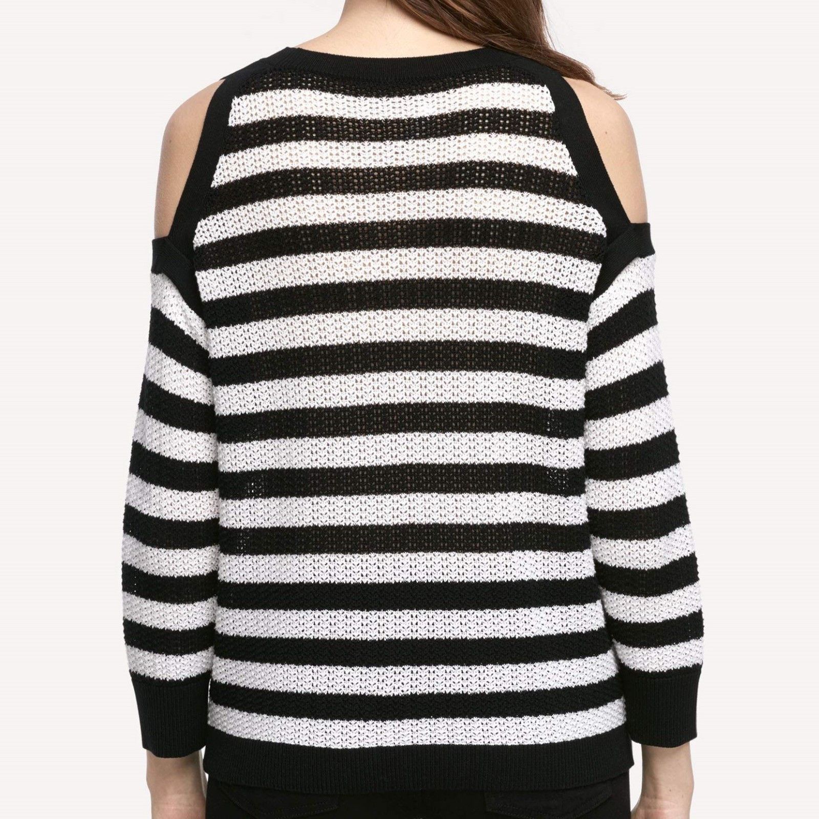 Rag & Bone Tracey Cold-Shoulder Striped Sweater NWOT $231 Size M / US 6-8 / IT 42-44 - 6 Thumbnail