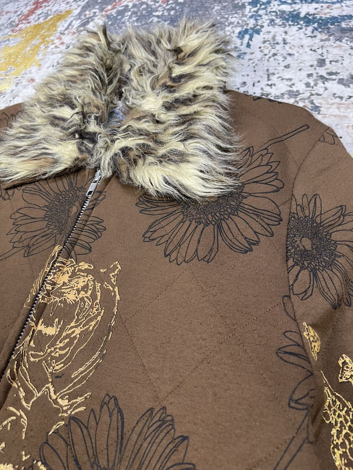 Japanese Brand Hype🔥Scolar Safari Golden Print Fur Jacket Size US S / EU 44-46 / 1 - 9 Thumbnail