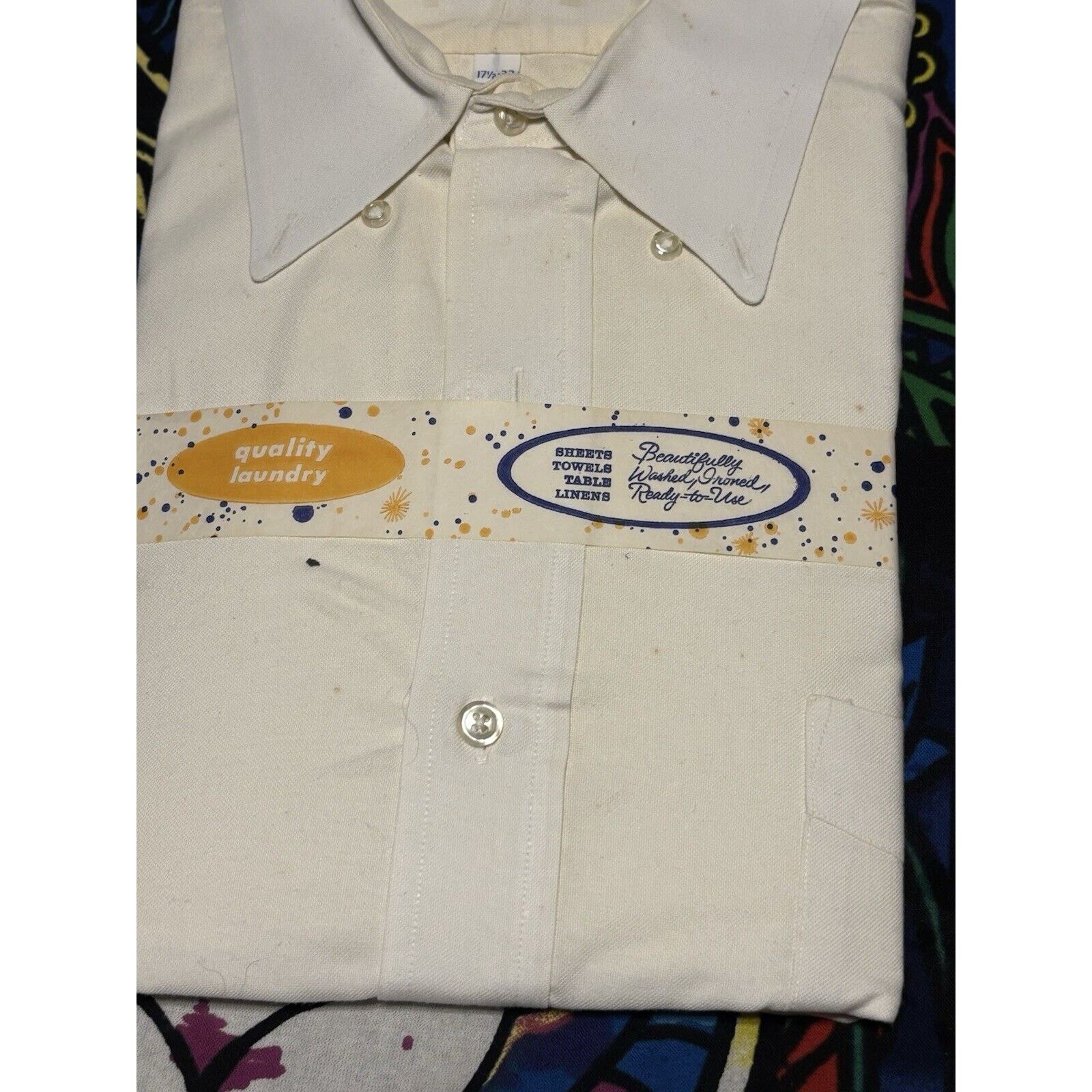 Other Vintage Deadstock 60s all cotton shirt 17 1/2 dress shirt Size US XL / EU 56 / 4 - 3 Thumbnail