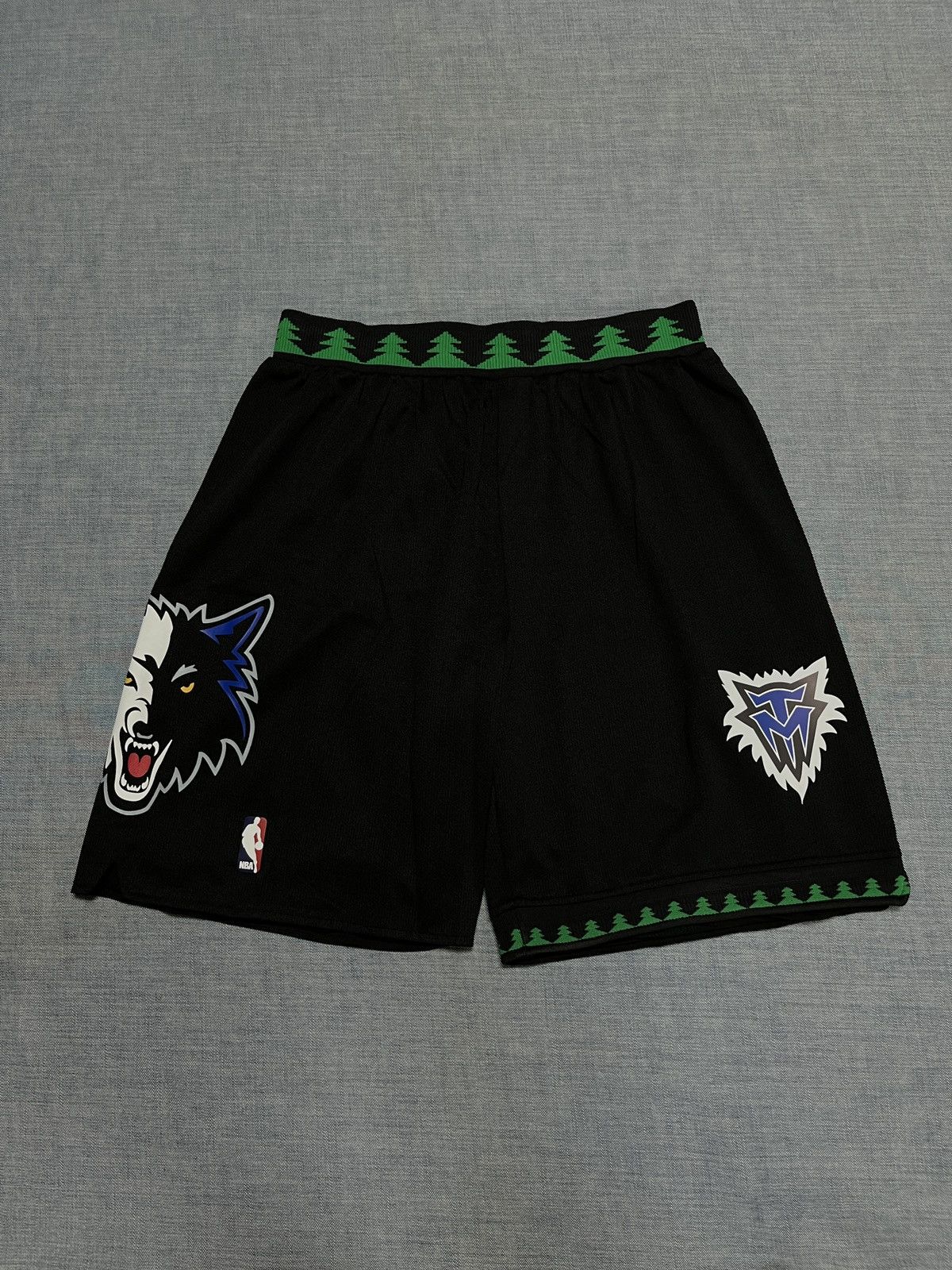 image of Authentic Nba Minnesota Timberwolves Player Shorts in Black, Men's (Size 32)