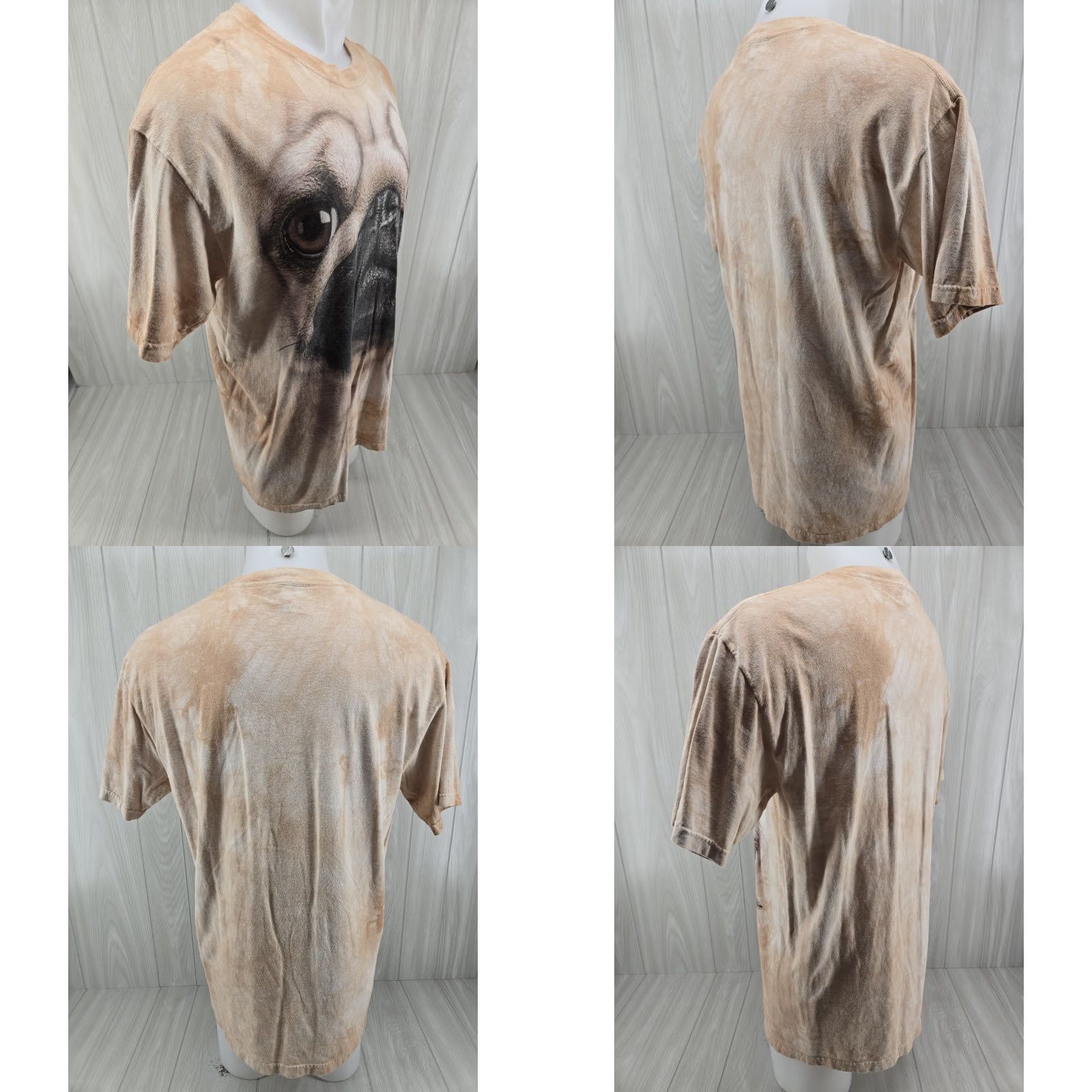 The Mountain The Mountain Graphic Tee Pug Face Dog T-Shirt Large Delta Downs Logo Mens L Brown Cotton Knit Short Sleeve Crew Neck Size US L / EU 52-54 / 3 - 8 Thumbnail