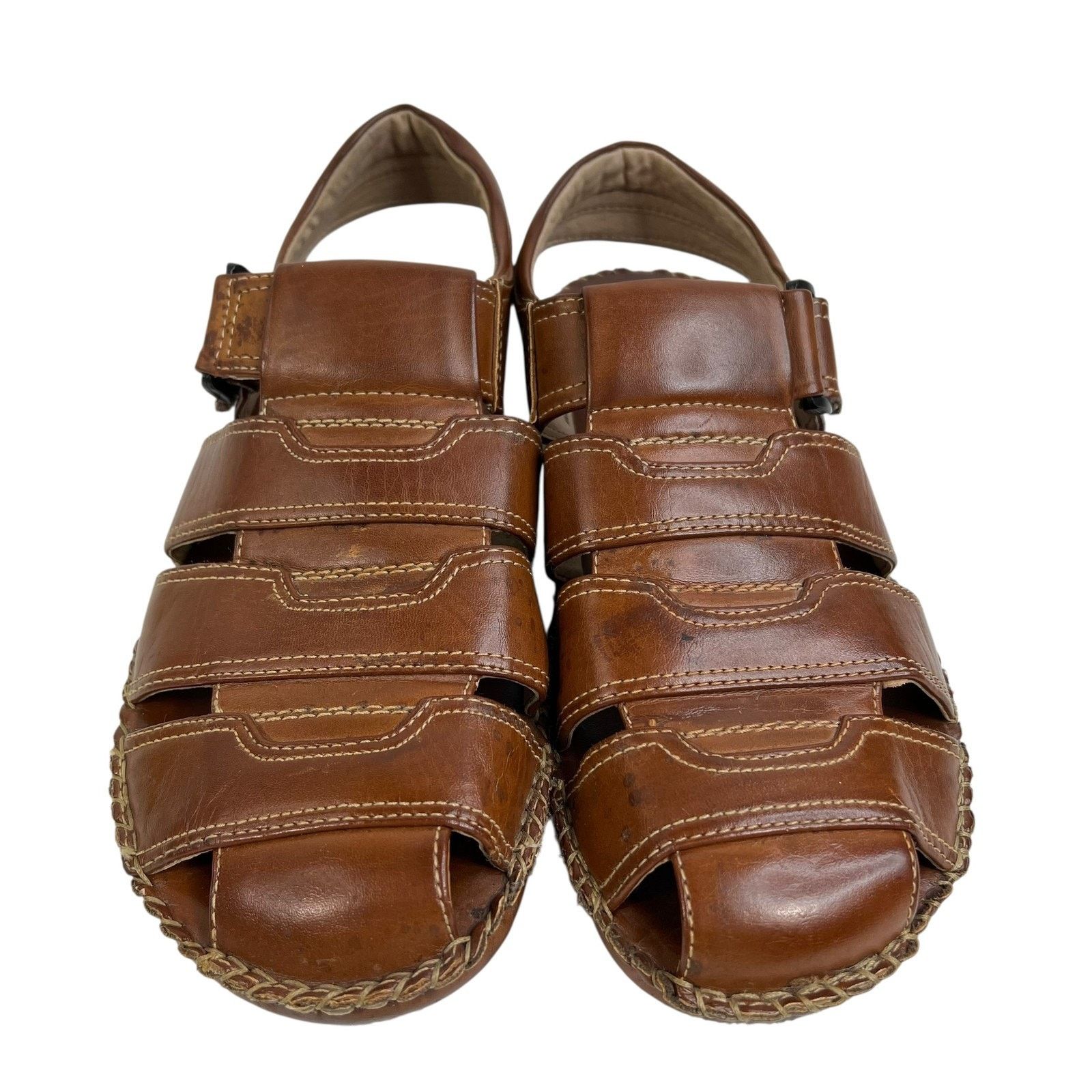 GBX GBX Size 9M Fisherman Sandals Brown Leather Casual Comfort Size US 9 / EU 42 - 2 Thumbnail