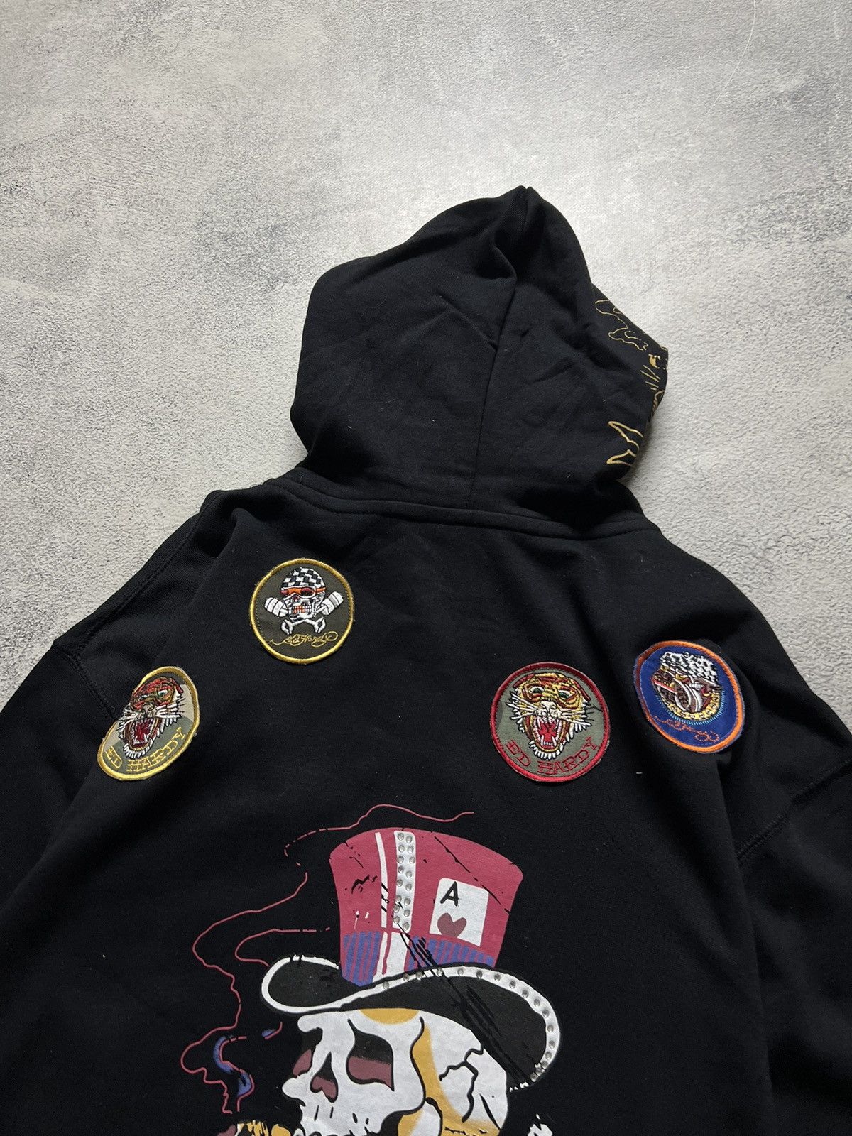 Ed Hardy Vintage Y2k Ed Hardy Skull ☠️ New Zip Hoodie 00’s Size US XXL / EU 58 / 5 - 9 Thumbnail