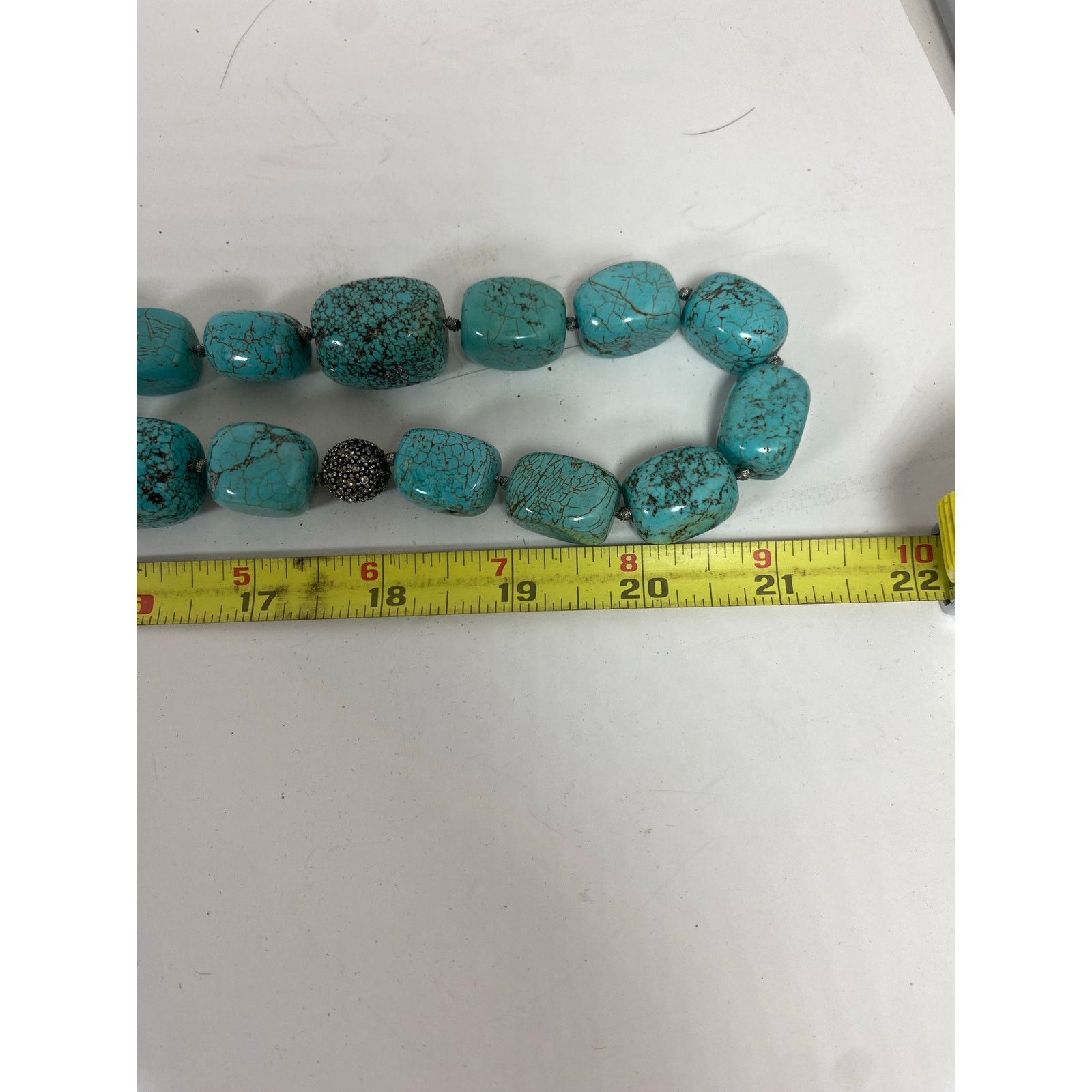 Other Genuine Turquoise 23" Necklace Large Chunky Natural Gemstone Size ONE SIZE - 8 Thumbnail
