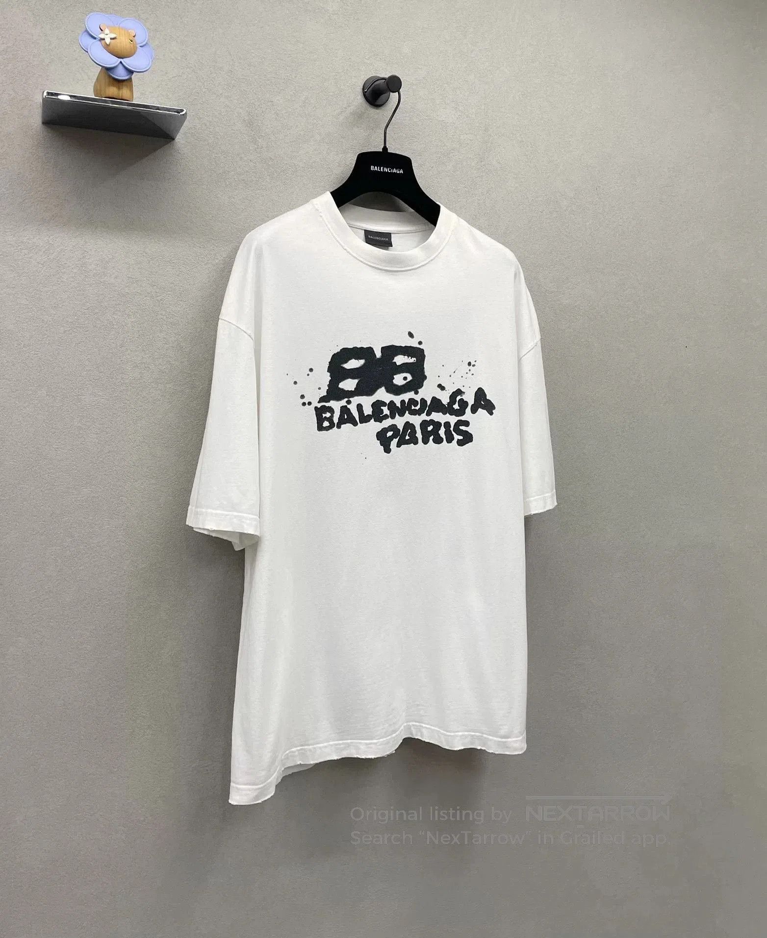 Balenciaga Balenciaga White Double B Short Sleeve. Size US L / EU 52-54 / 3 - 3 Thumbnail