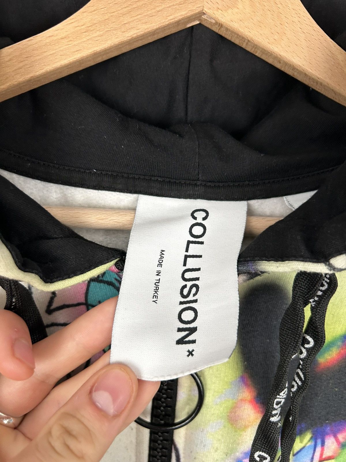 Asos Collusion Art Graphic Sketch Hoodie Streetwear Punk Hype Size US M / EU 48-50 / 2 - 8 Thumbnail
