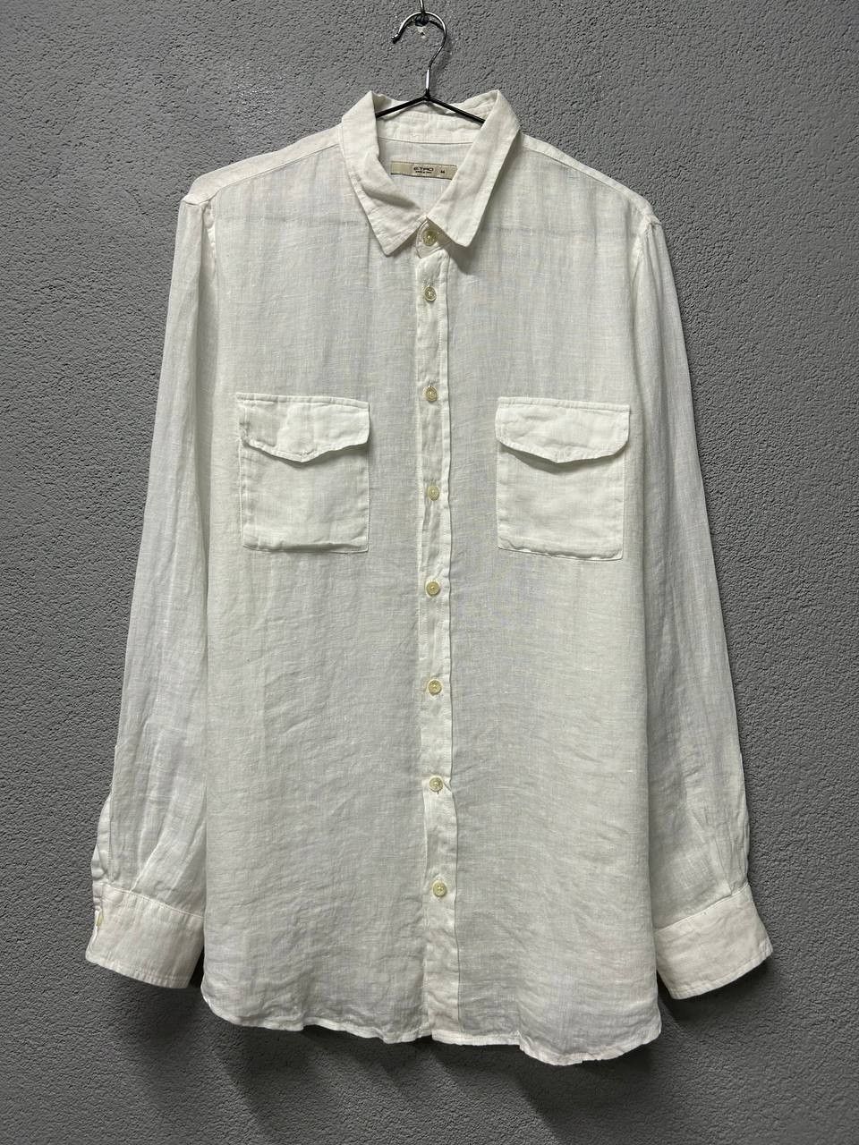 Etro Milano mens linen casual shirt EU 46 / S made in Italy