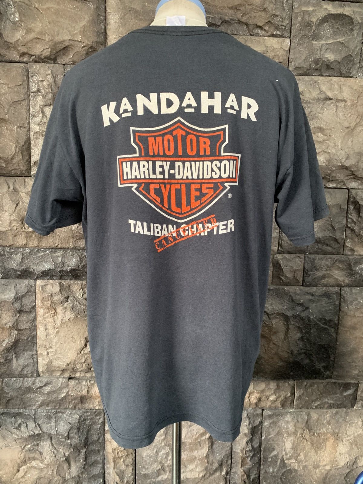 Harley Davidson × Vintage Vintage Harley Davidson Bad Boys Kandahar T shirt Size US L / EU 52-54 / 3 - 1 Thumbnail