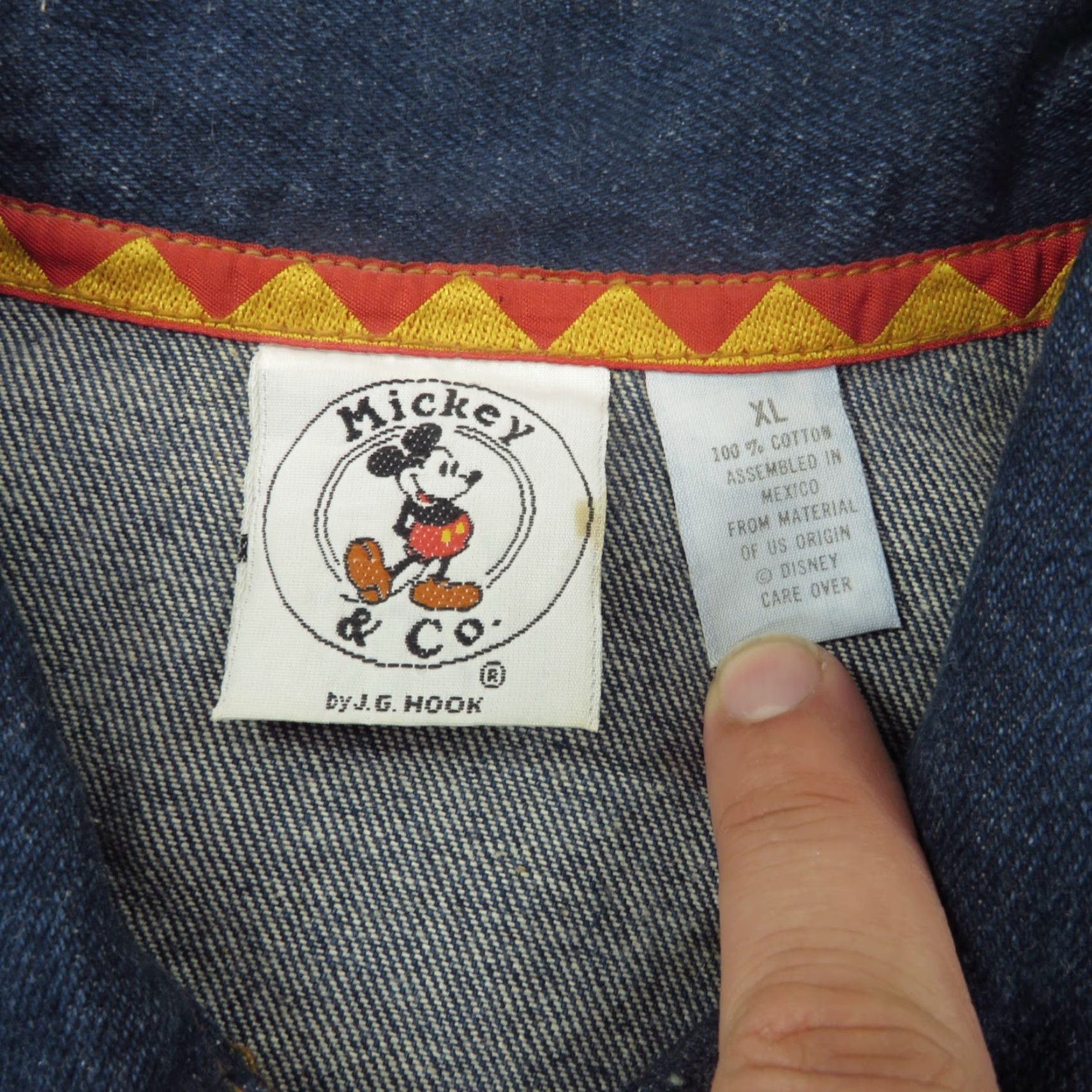 Mickey Unlimited VINTAGE Mickey Inc Jacket Mens XL Denim Big Graphic Trucker Jean 90s Sequin Stud Size US 36 / EU 52 - 6 Thumbnail