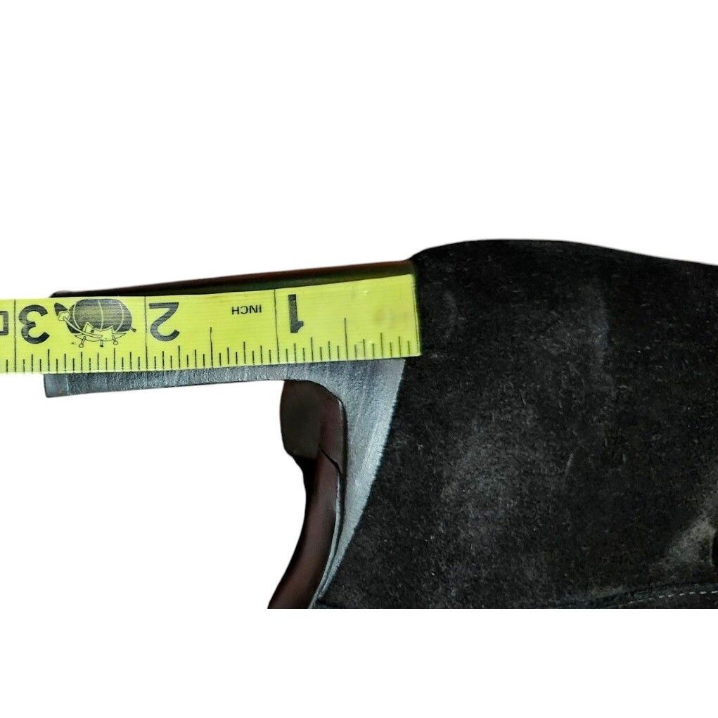 Longchamp Longchamp Roseau Heeled boots Black suede Bamboo logo Size US 7.5 / IT 37.5 - 9 Thumbnail