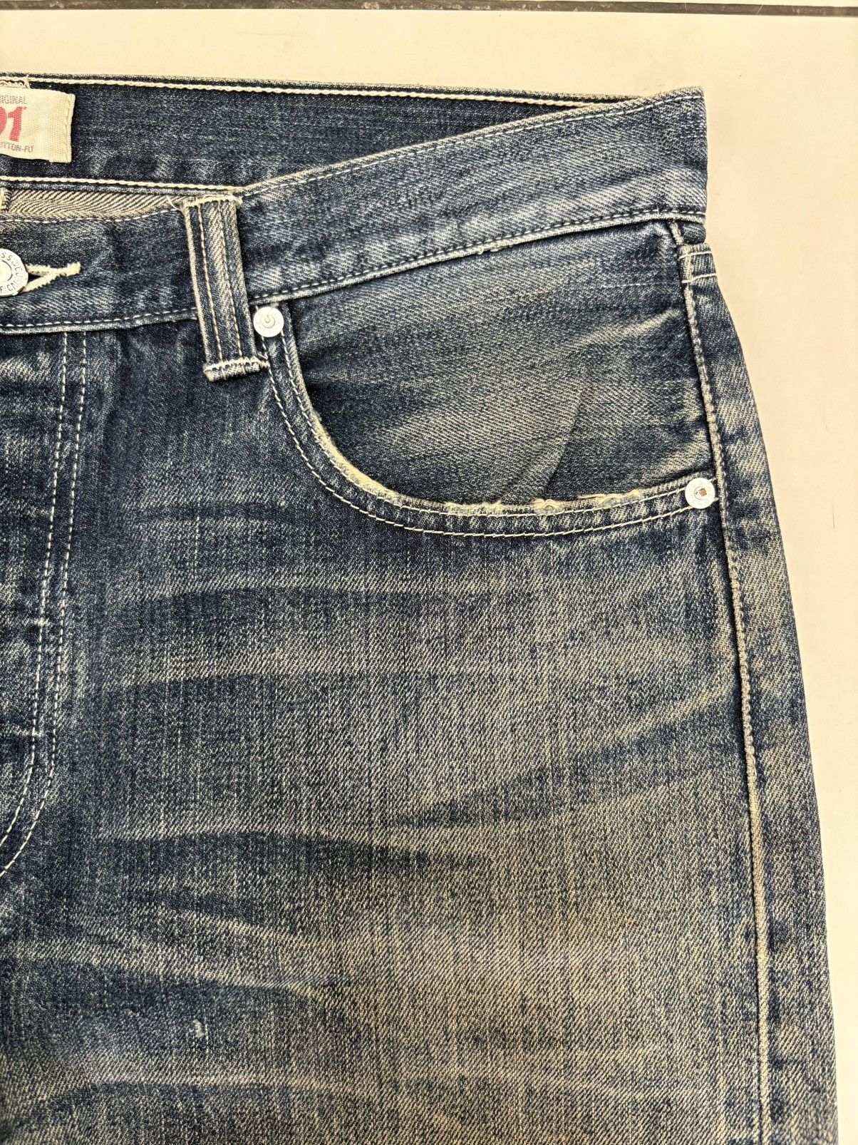 Levi's Levi's 501 Heavily Distressed Jeans Denim Size US 35 - 11 Thumbnail