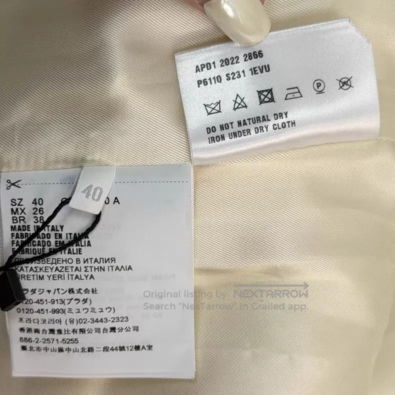 Prada Prada Beige gold buckle wool medium and long coat Size XS / US 0-2 / IT 36-38 - 6 Thumbnail
