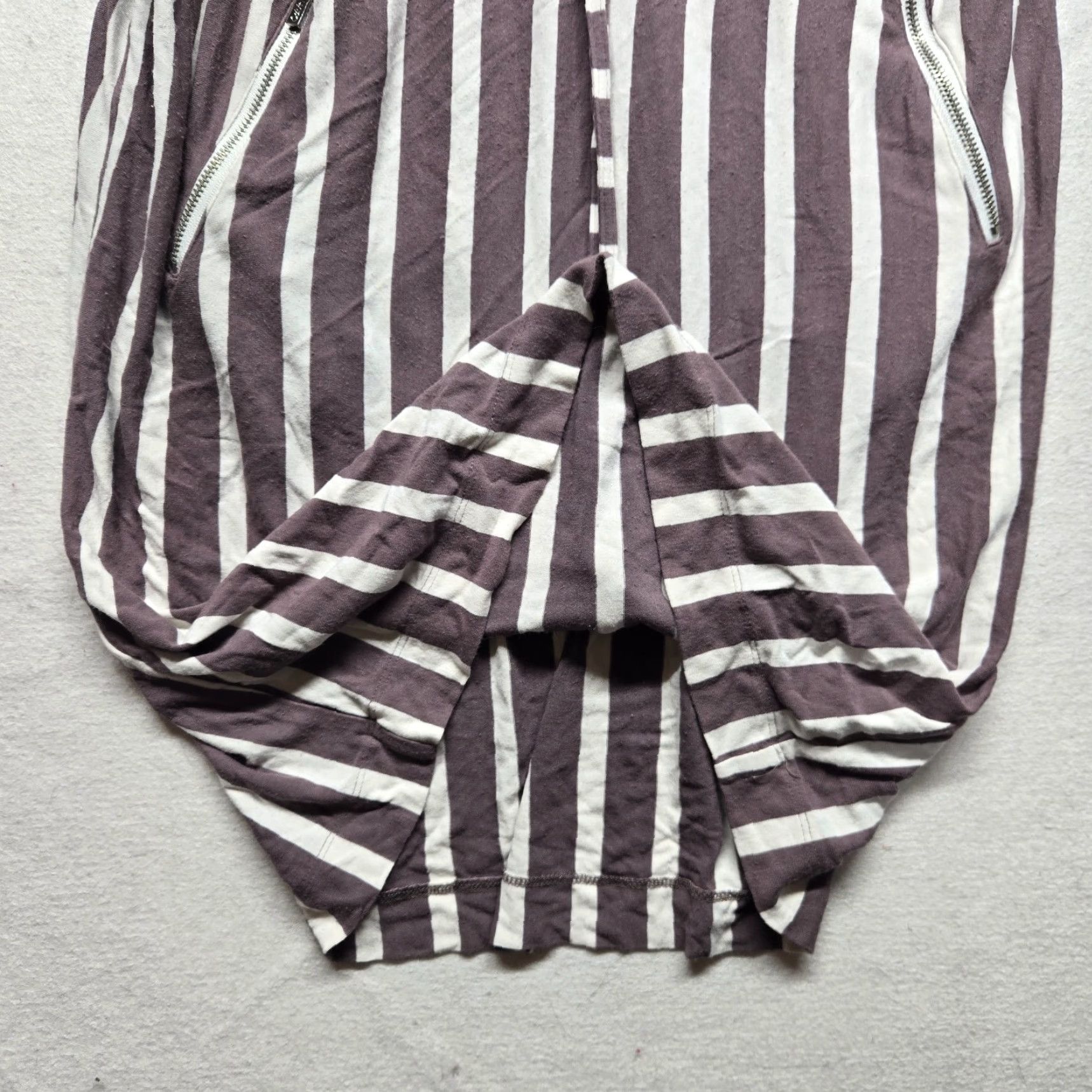 Calvin Klein CALVIN KLEIN Dress Striped Jersey Brown White Short Sleeve Pullover Women's S Small Multicolor Size S / US 4 / IT 40 - 5 Thumbnail