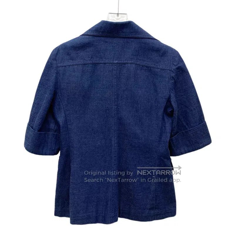 Gucci Gucci Dark blue cotton lapel single-breasted three-quarter Size S / US 4 / IT 40 - 2 Thumbnail