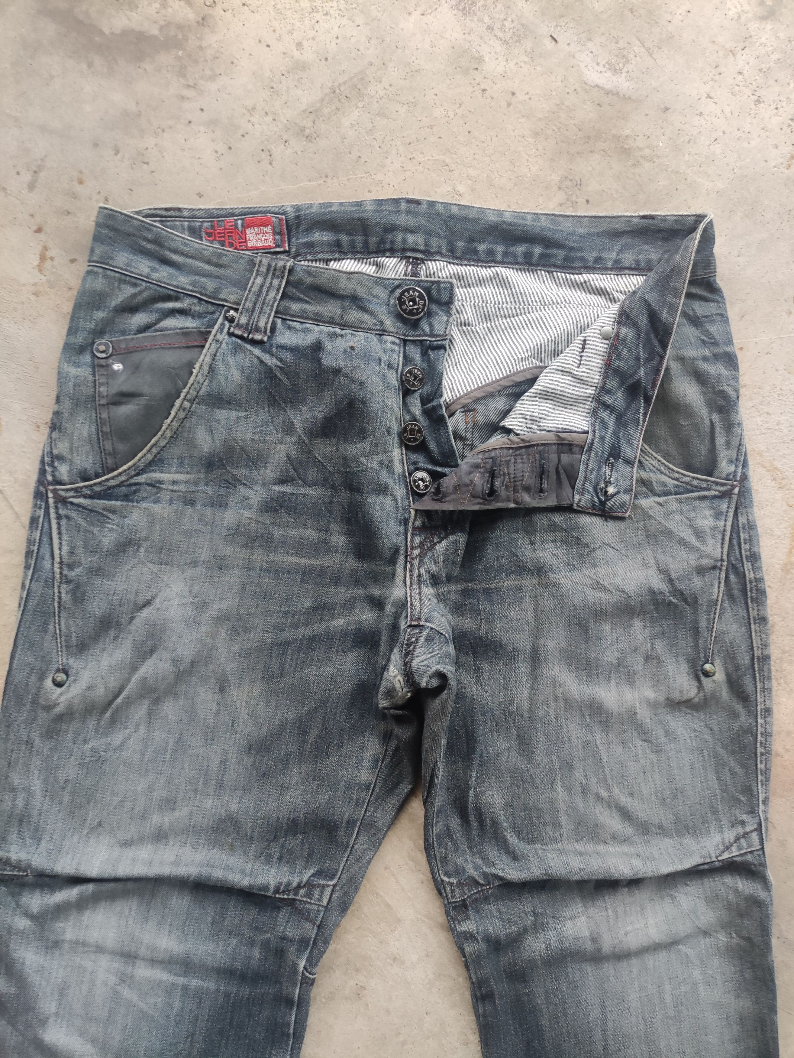 Japanese Brand Vintage Japanese Button Denim Distressed Faded Pants W36 Size US 36 / EU 52 - 3 Thumbnail