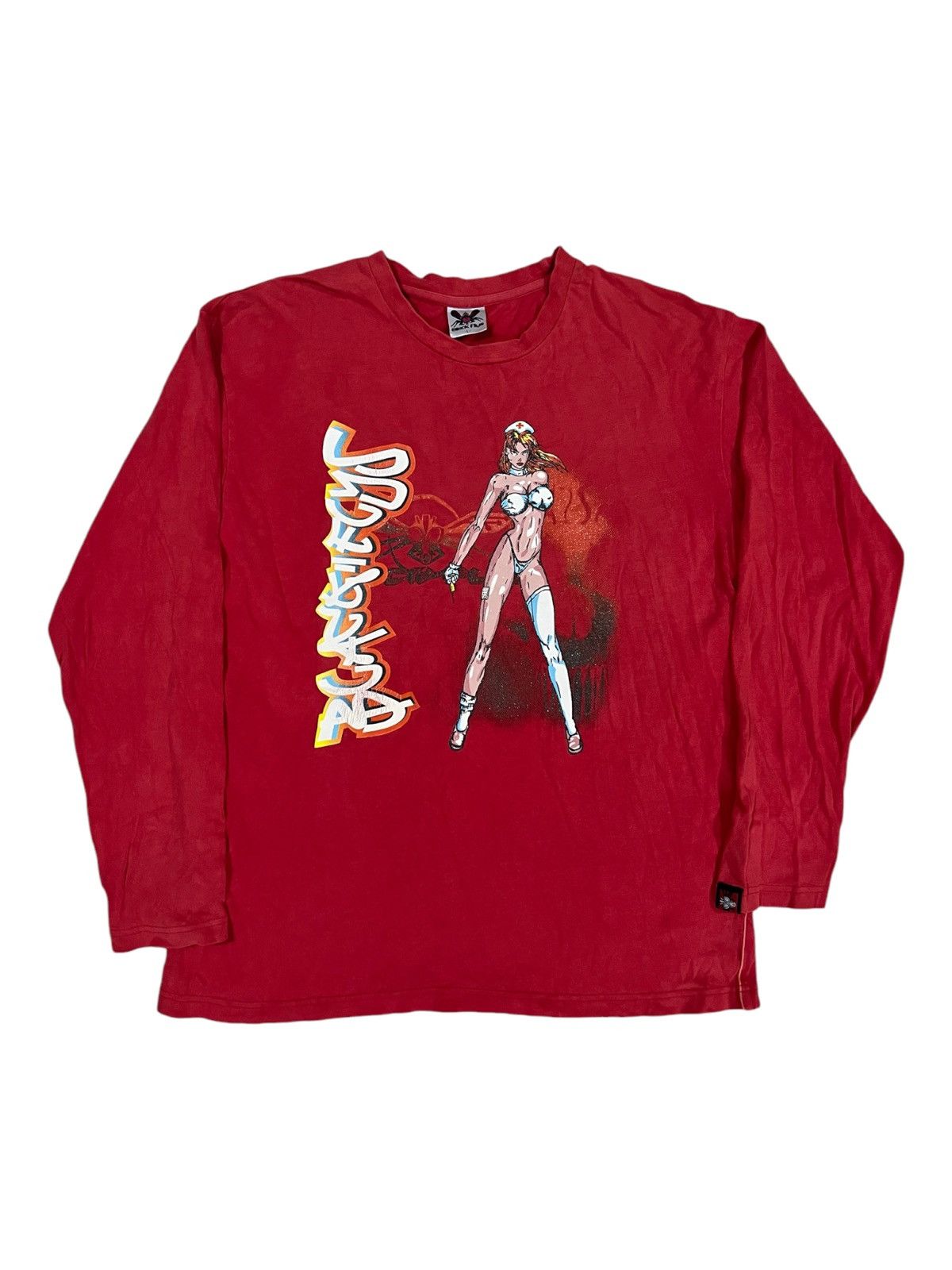 Hook-Ups RARE Vintage Hook-Ups Anime Black Flys Skateboard LS Shirt Size US L / EU 52-54 / 3 - 1 Thumbnail