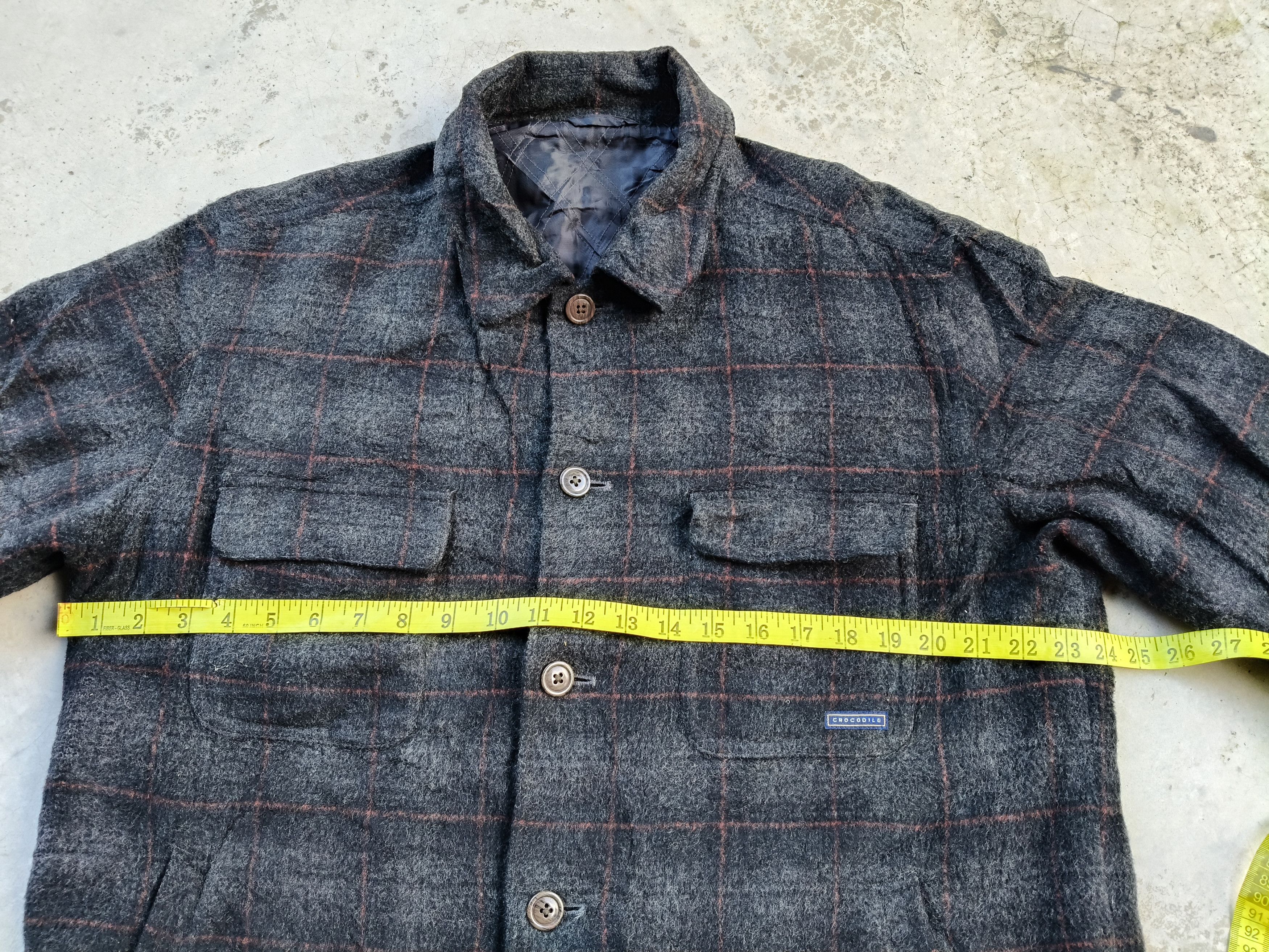 Japanese Brand Vintage Crocodile Wool Button Jacket Size US M / EU 48-50 / 2 - 14 Thumbnail