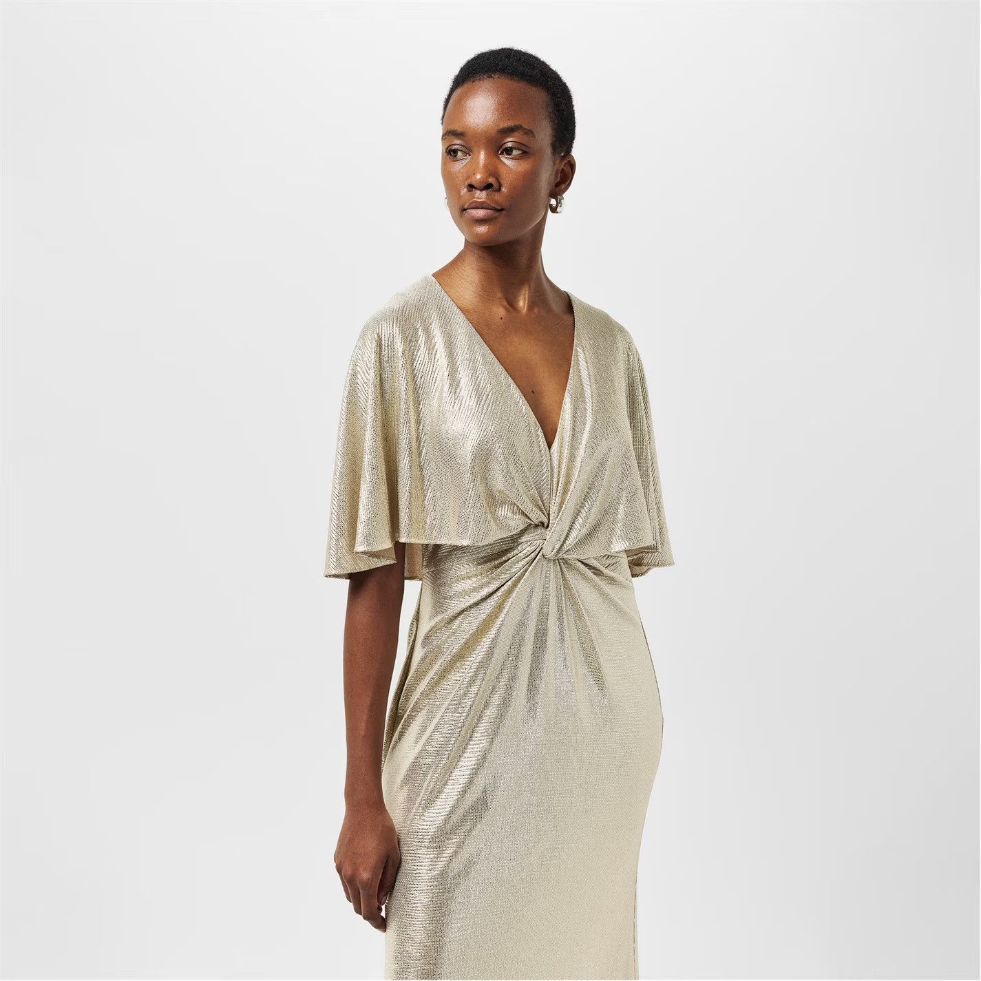 Lauren Ralph Lauren o1g2r1mq0825 Phinya Gown in Birch Tan/Gold Size XS / US 0-2 / IT 36-38 - 3 Thumbnail