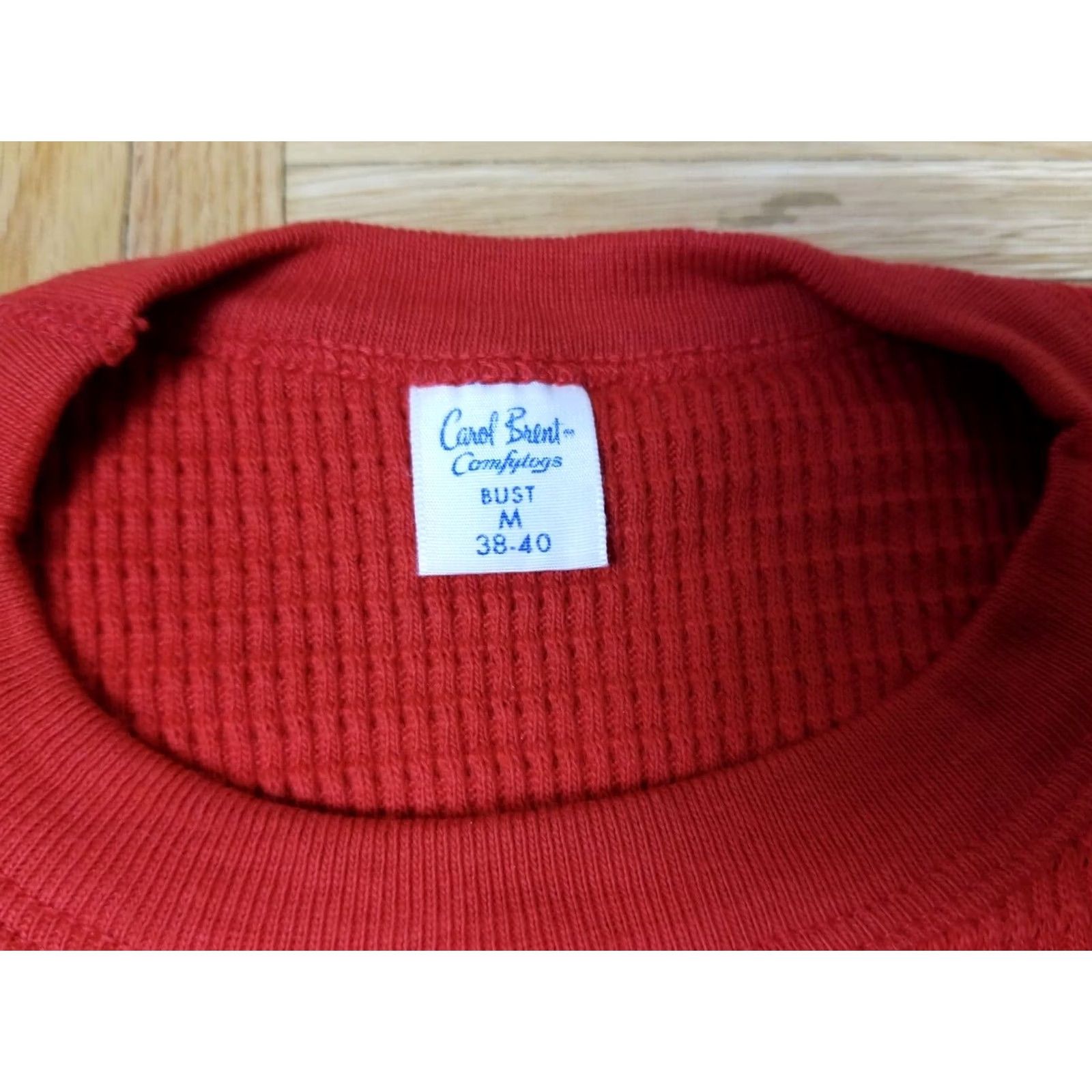 Vintage VINTAGE CAROL BRENT RED WAFFLE THERMAL T-SHIRT LONG SLEVEE SZ MEDIUM Womens Size M / US 6-8 / IT 42-44 - 2 Thumbnail
