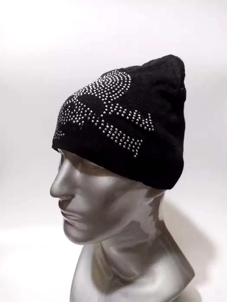 Japanese Brand MAC Japan Sparkling Skull Skeleton Punk Beanie Hats Size ONE SIZE - 4 Thumbnail
