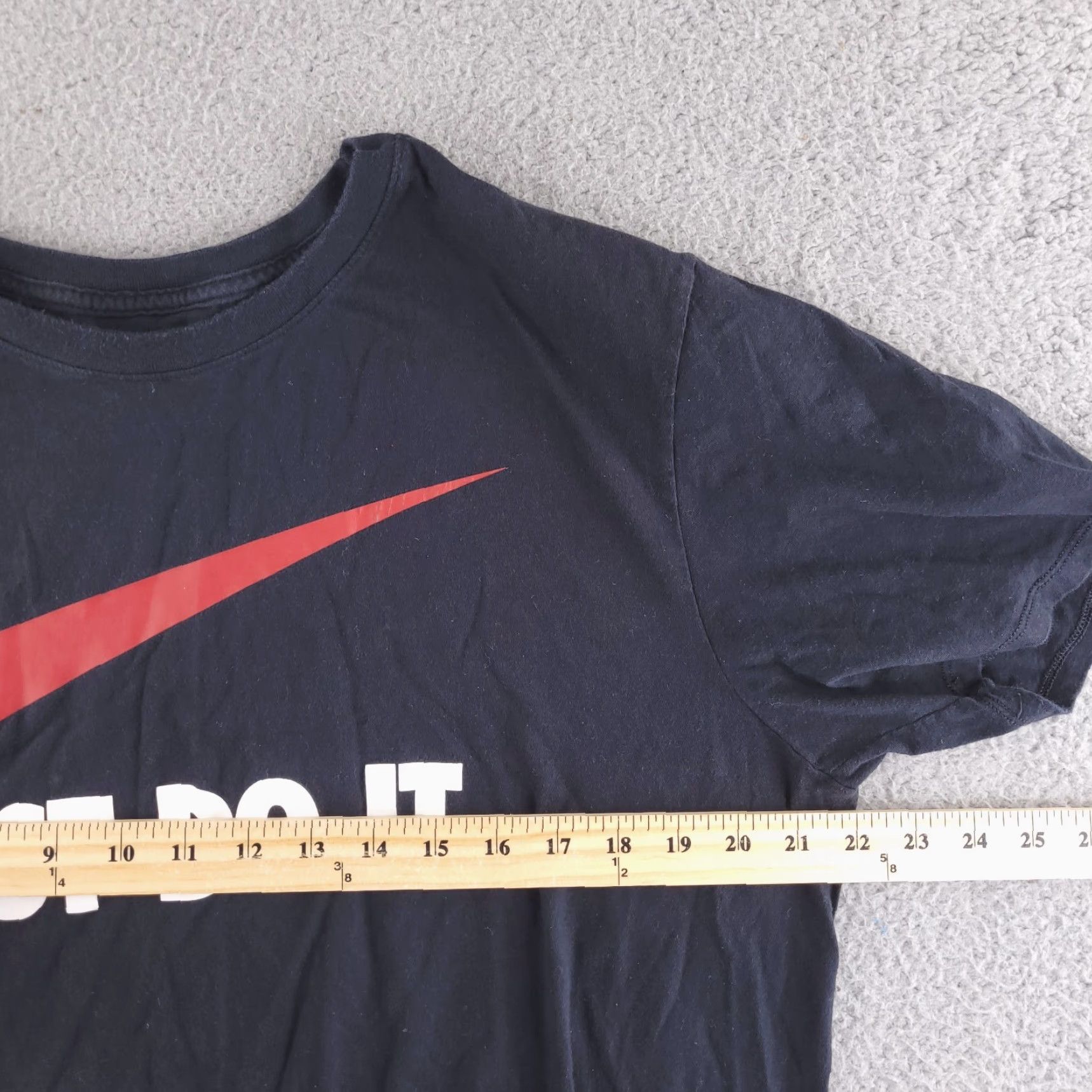 Nike Nike Shirt Mens Large Black Short Sleeve Crewneck Just Do It Logo Size US L / EU 52-54 / 3 - 6 Thumbnail
