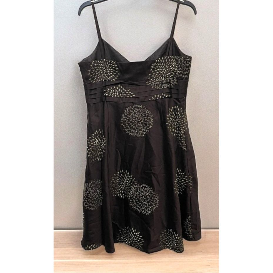 Ann Taylor Ann Taylor Petites String strap Womens Midi dress Brown 12P Size XL / US 12-14 / IT 48-50 - 2 Thumbnail