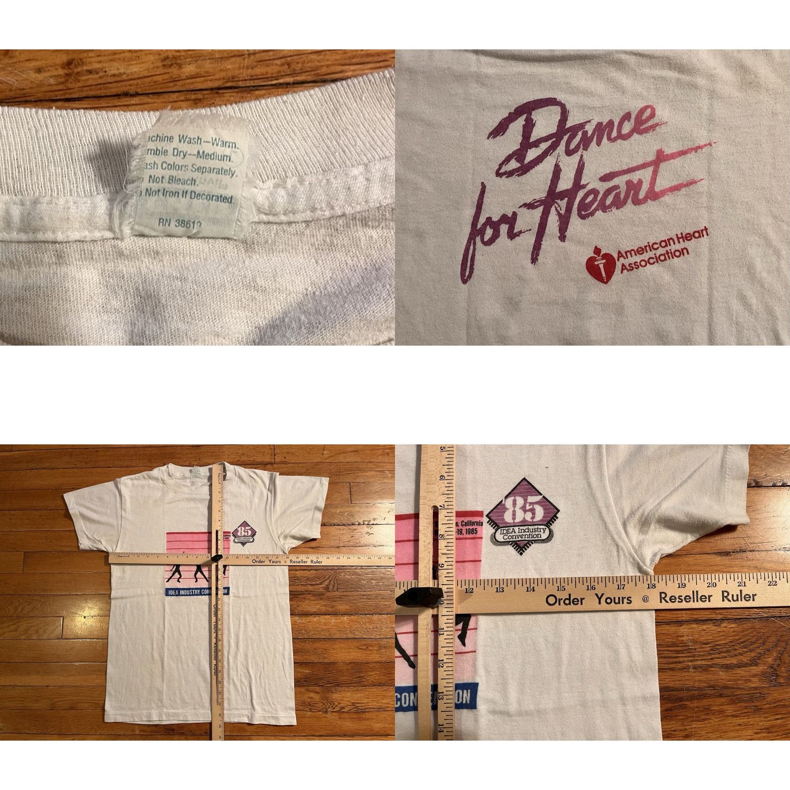 IDEA VINTAGE IDEA Fitness Convention 1985 Dance For Heart Shirt Men’s L Shirt USA Size US M / EU 48-50 / 2 - 8 Thumbnail