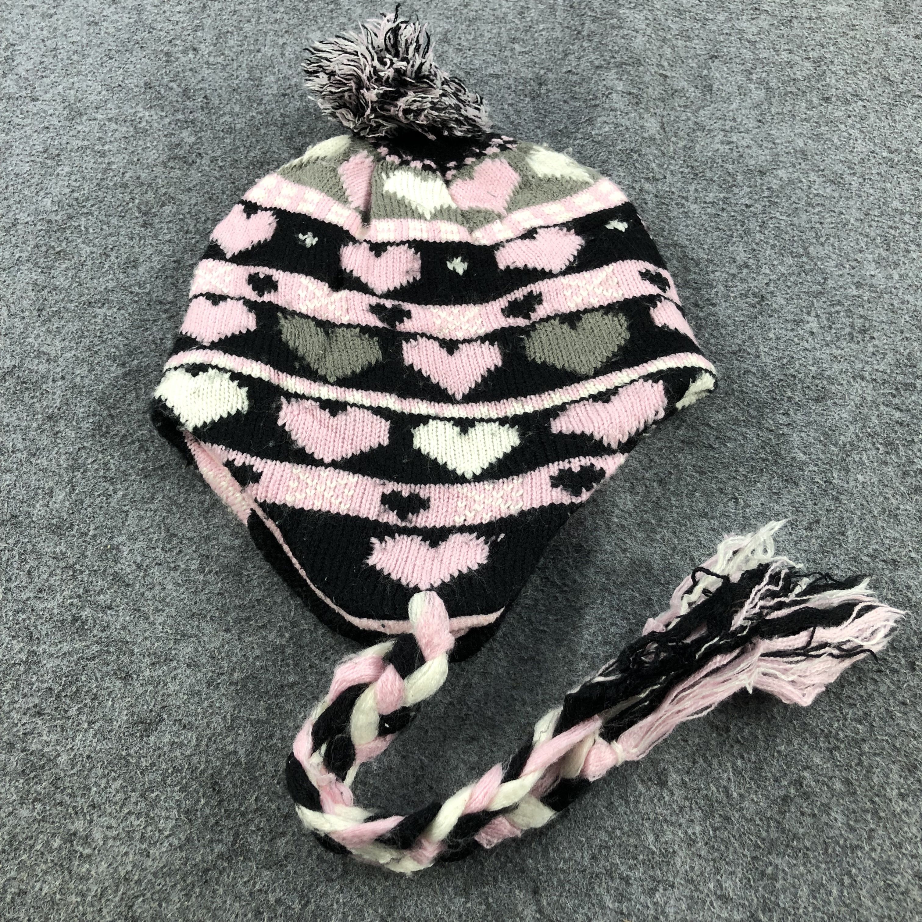 Vintage Unknown Love Earflap Bobble Beanie Snowcap Snow Hat B174 Size ONE SIZE - 5 Thumbnail