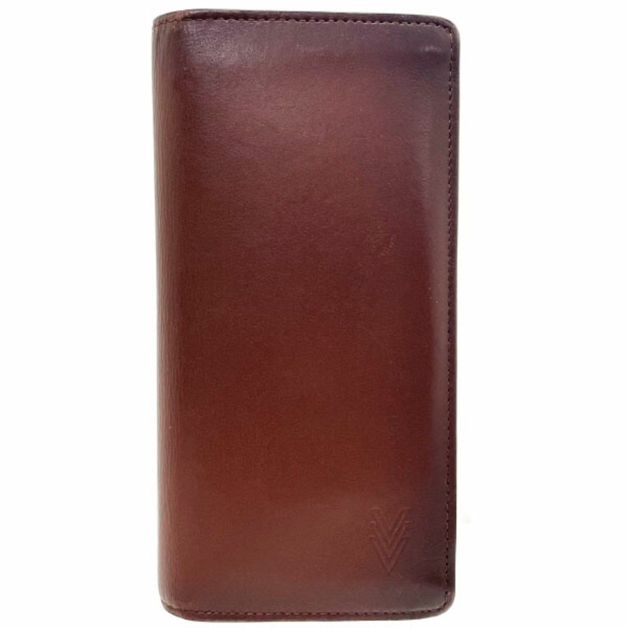 Louis Vuitton Louis Vuitton Long Wallet Ombre Portefeuille Brazza Leather Brown M61195 LOUIS VUITTON Bi-fold Men's AA-14369 Size ONE SIZE - 1 Thumbnail