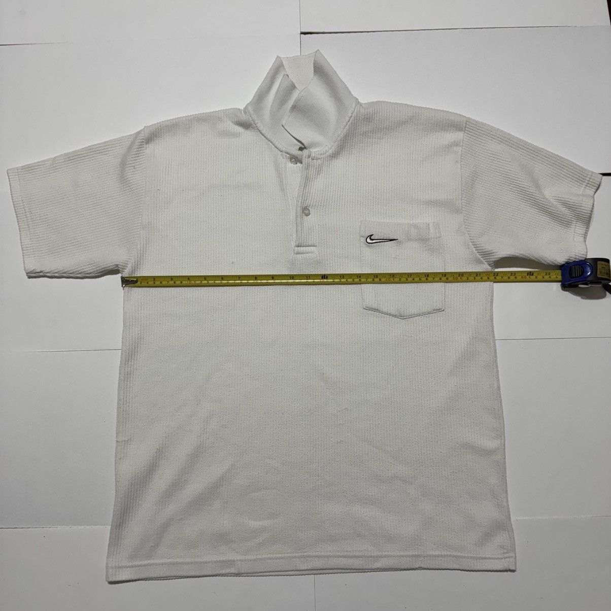 Nike × Vintage Vintage Nike Men’s White Golf Polo Shirt 90’s Slim Size L Size US L / EU 52-54 / 3 - 3 Thumbnail