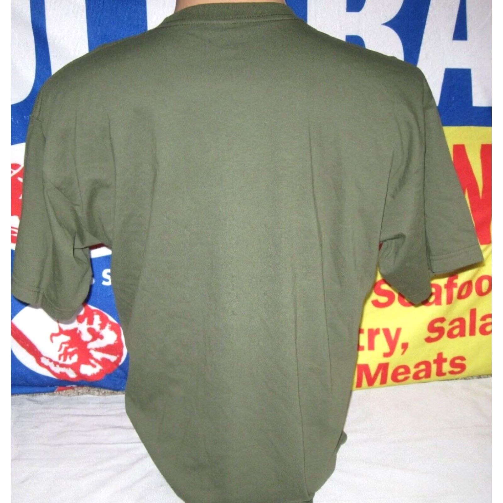 Vintage Bayside US ARMY T Shirt Mens XL Vintage Green Knit Cotton Graphic Print 1990s US Theme Boys Mens Size US XL / EU 56 / 4 - 4 Thumbnail
