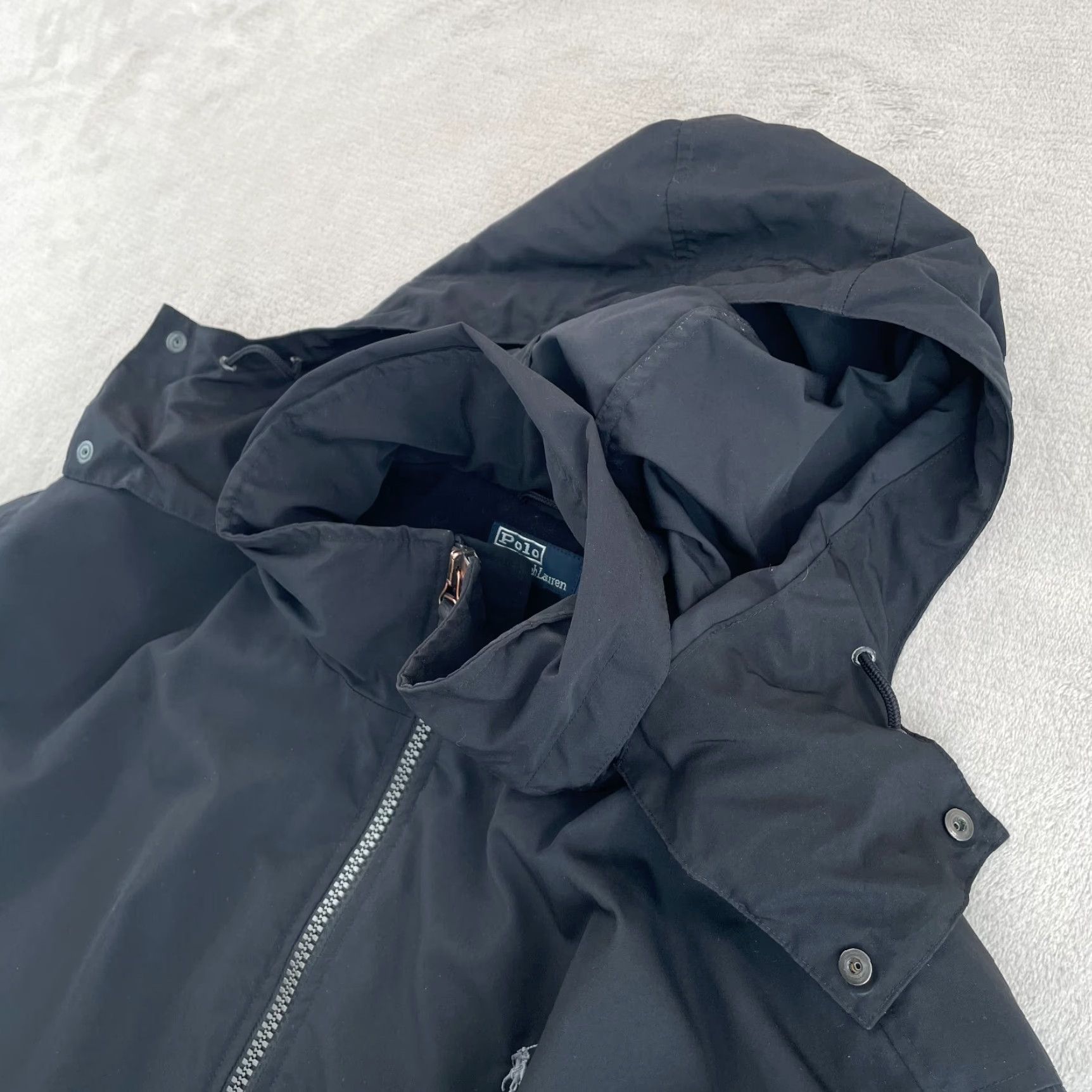 Ralph Lauren VINTAGE Ralph Lauren Polo Insulated Windbreaker Jacket Men 2XL Black Zip Away Hood Size US XXL / EU 58 / 5 - 4 Thumbnail