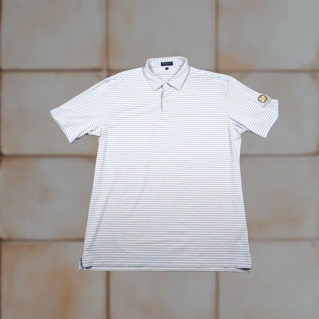 Peter Millar Peter Millar Crown Crafted Polo Shirt Mens XL Blue Striped Performance Stretch Size US XL / EU 56 / 4 - 1 Thumbnail