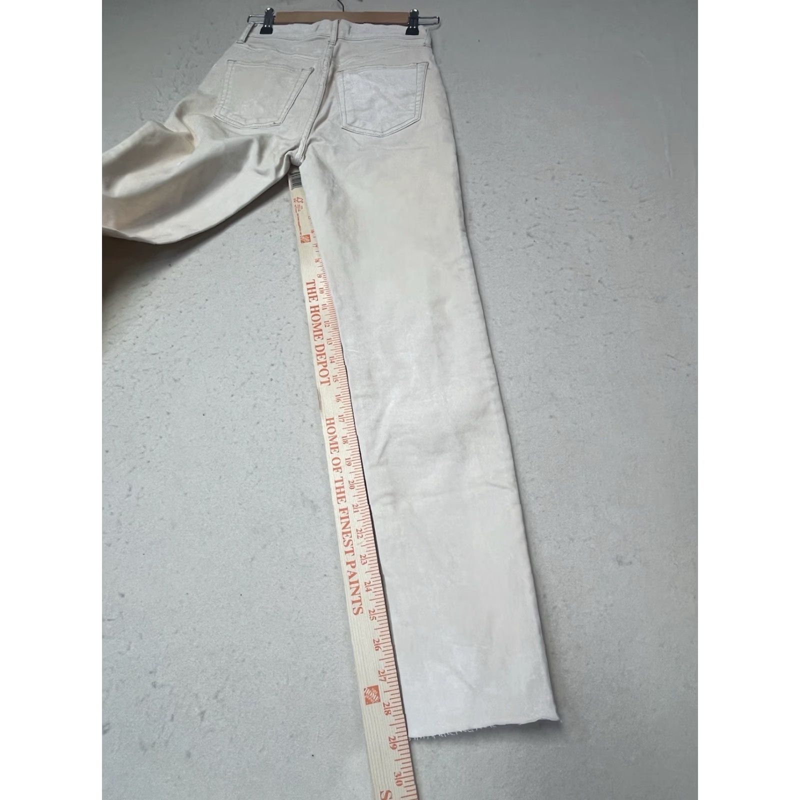 Vintage WE THE FREE Womens Pants Skinny Velvet Ivory Button Fly 25 Size Womens Size 42" / US 20 - 5 Thumbnail