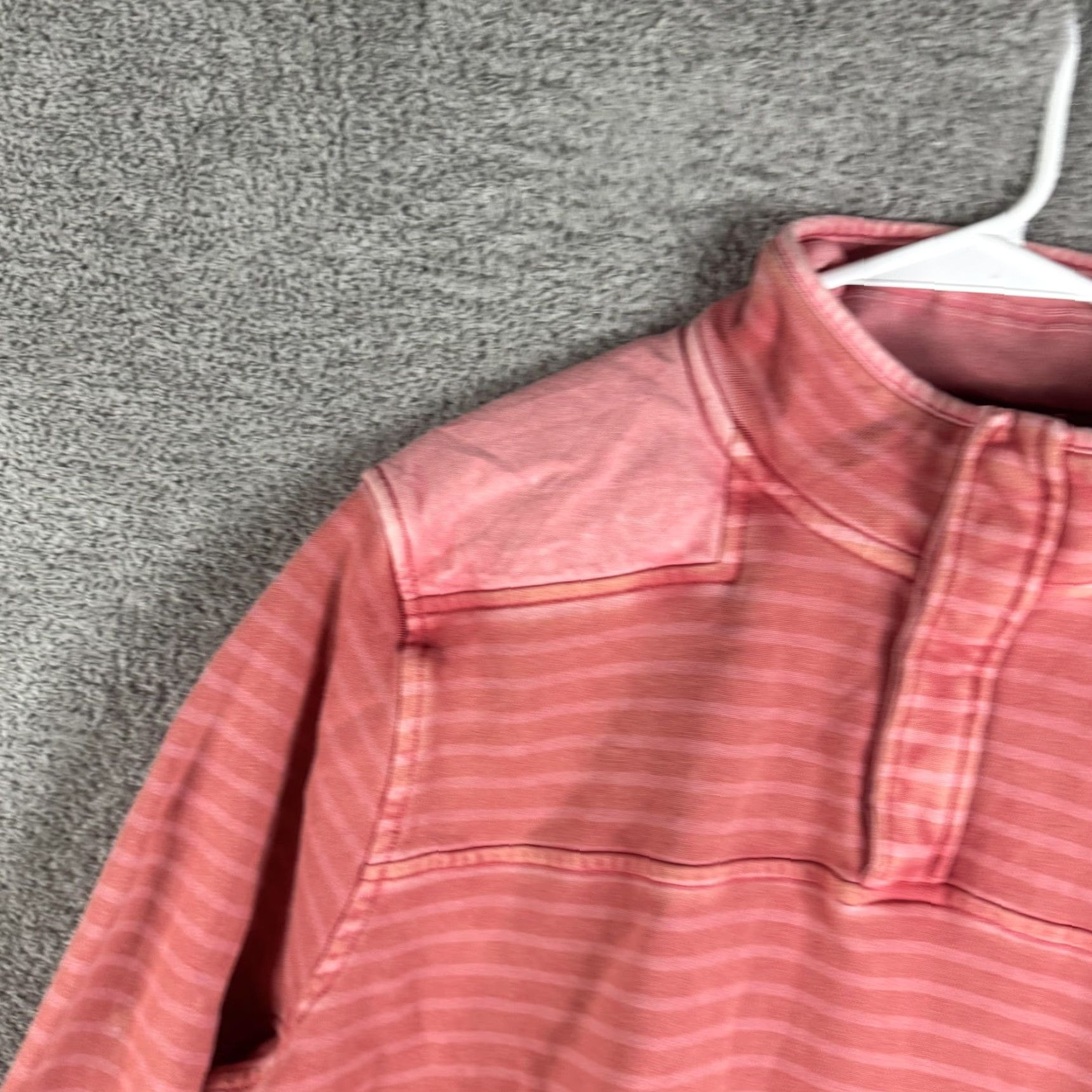 Vineyard Vines Vineyard Vines Sweatshirt Mens Large Pink Striped Mock Neck Snap Shep Shirt Size US L / EU 52-54 / 3 - 5 Thumbnail